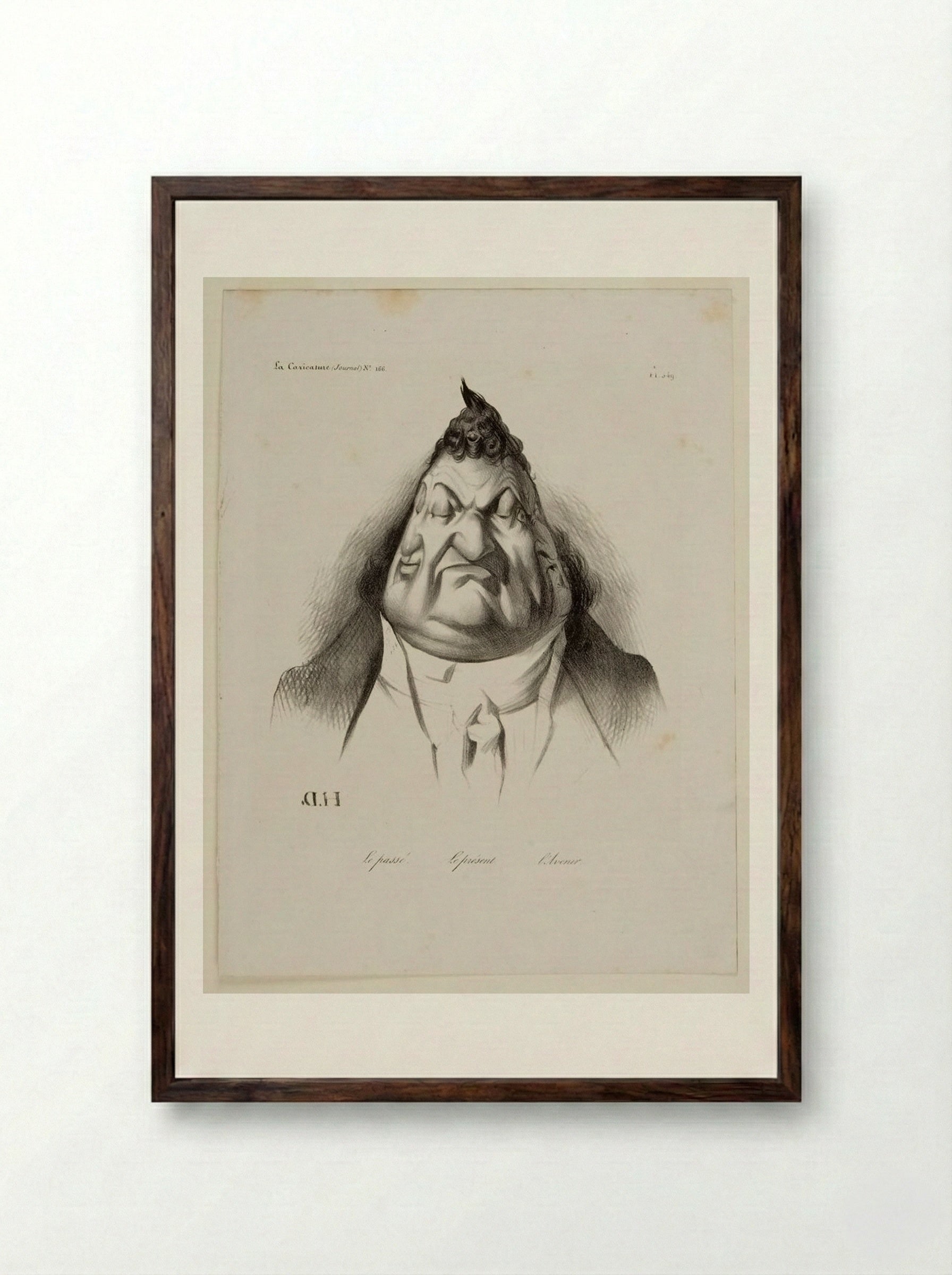 The Past, The Present, The Future - Honoré-Victorin Daumier - Framed Print Dark Wood