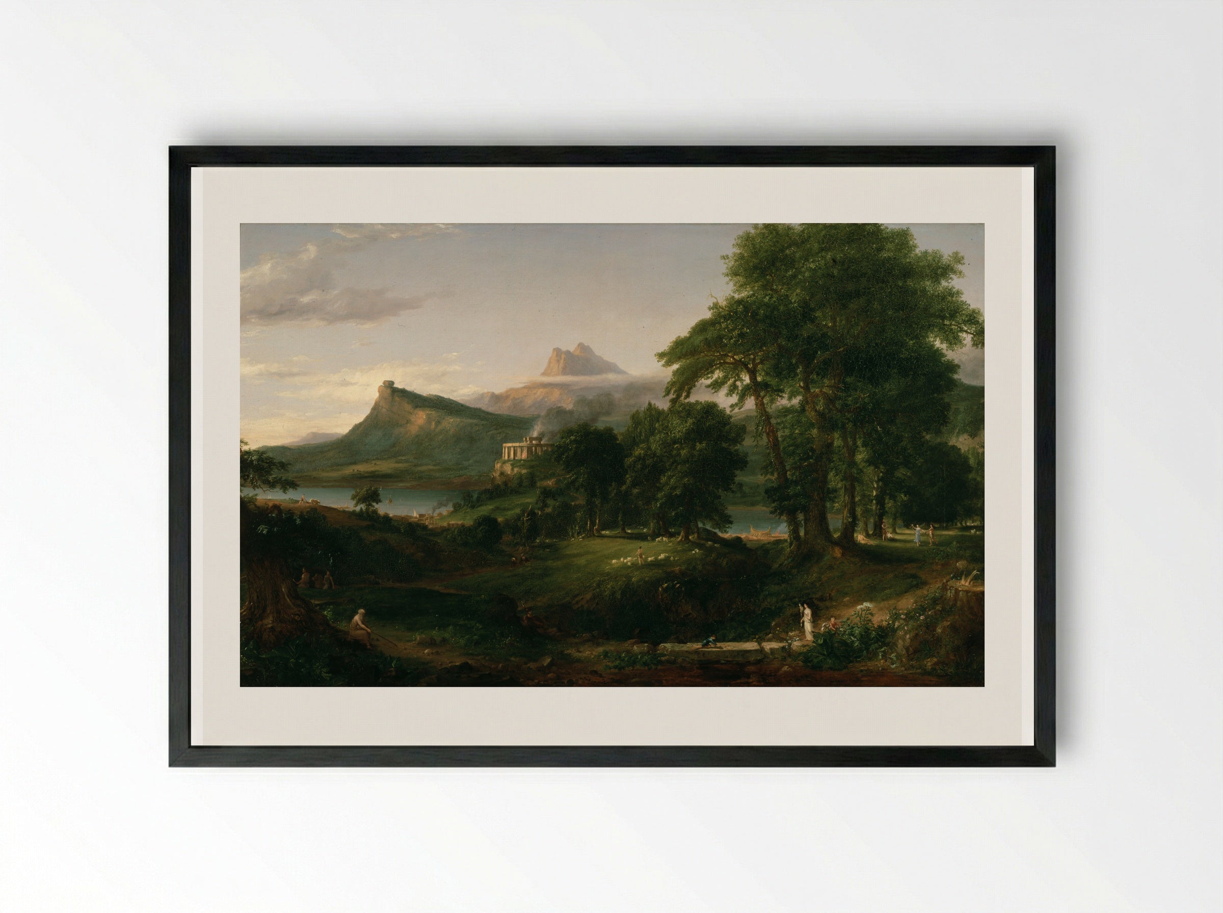 The Past - Thomas Cole - Framed Print Black