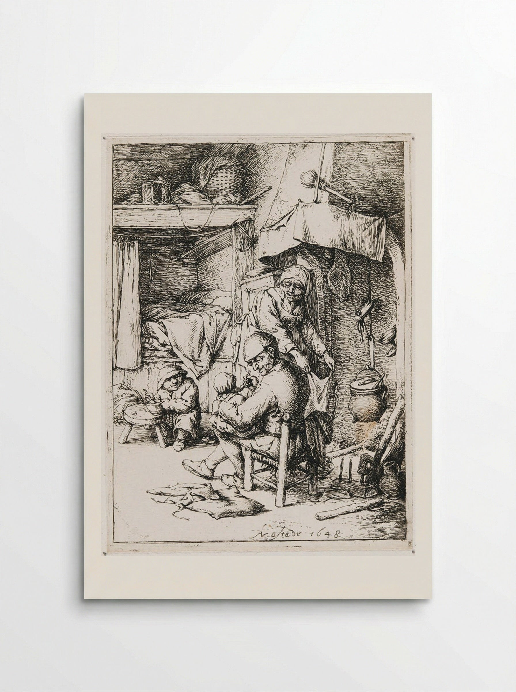 The Pater Familias - Adriaen van Ostade - Poster