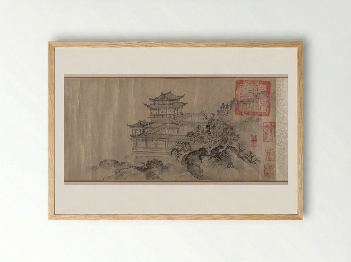 The Pavilion of Prince Teng - Tang Di - Framed Print Wood