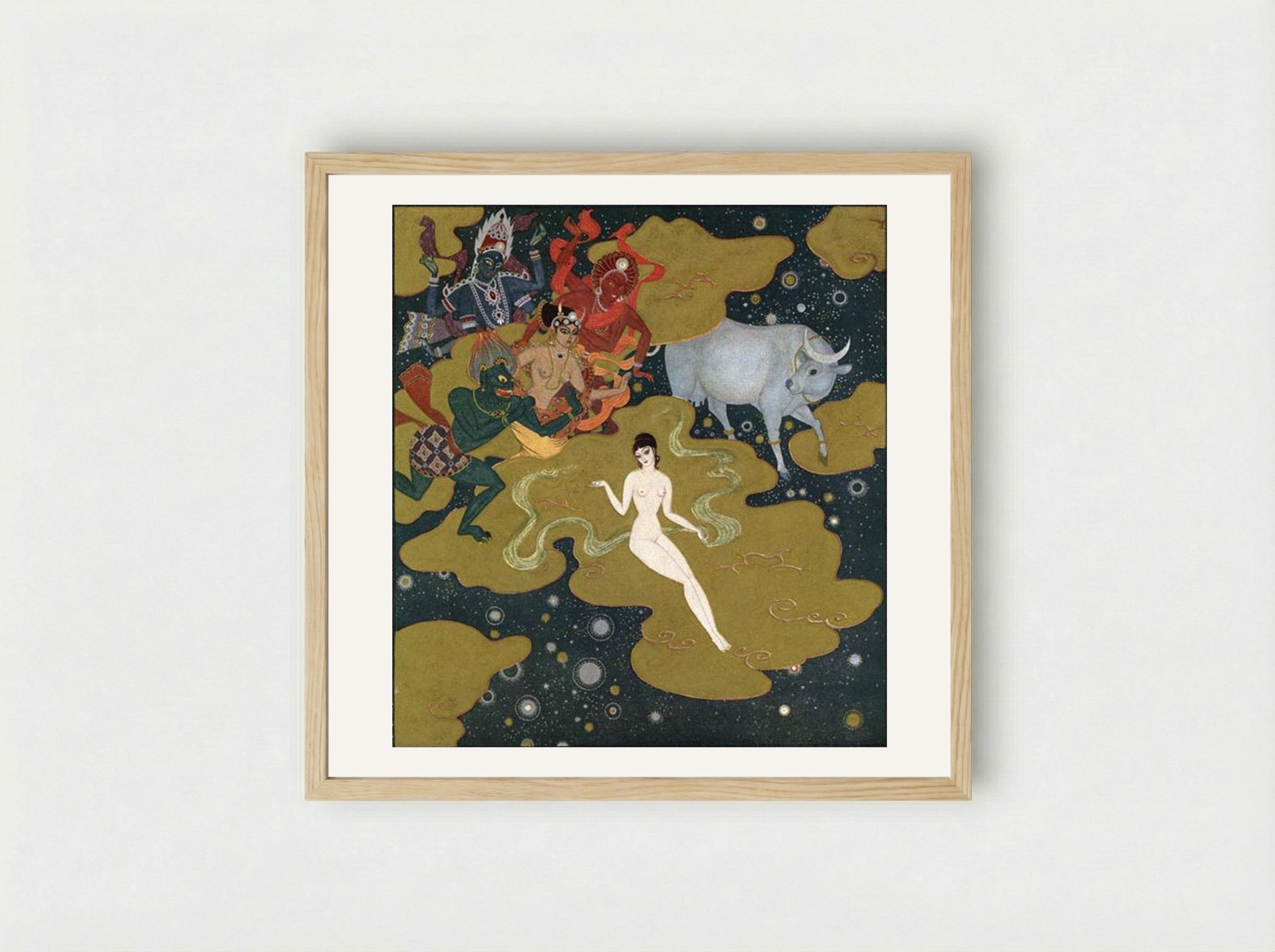 The Pearl of the Cloud - Edmund Dulac - Framed Print Wood