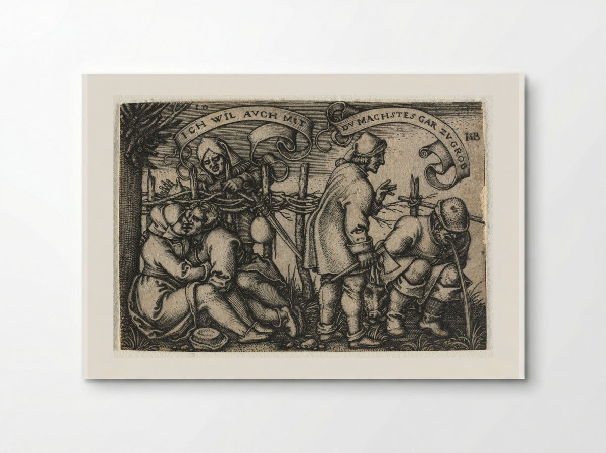The Peasant Wedding or the Twelve Months: No. 10 - Hans Sebald Beham - Poster