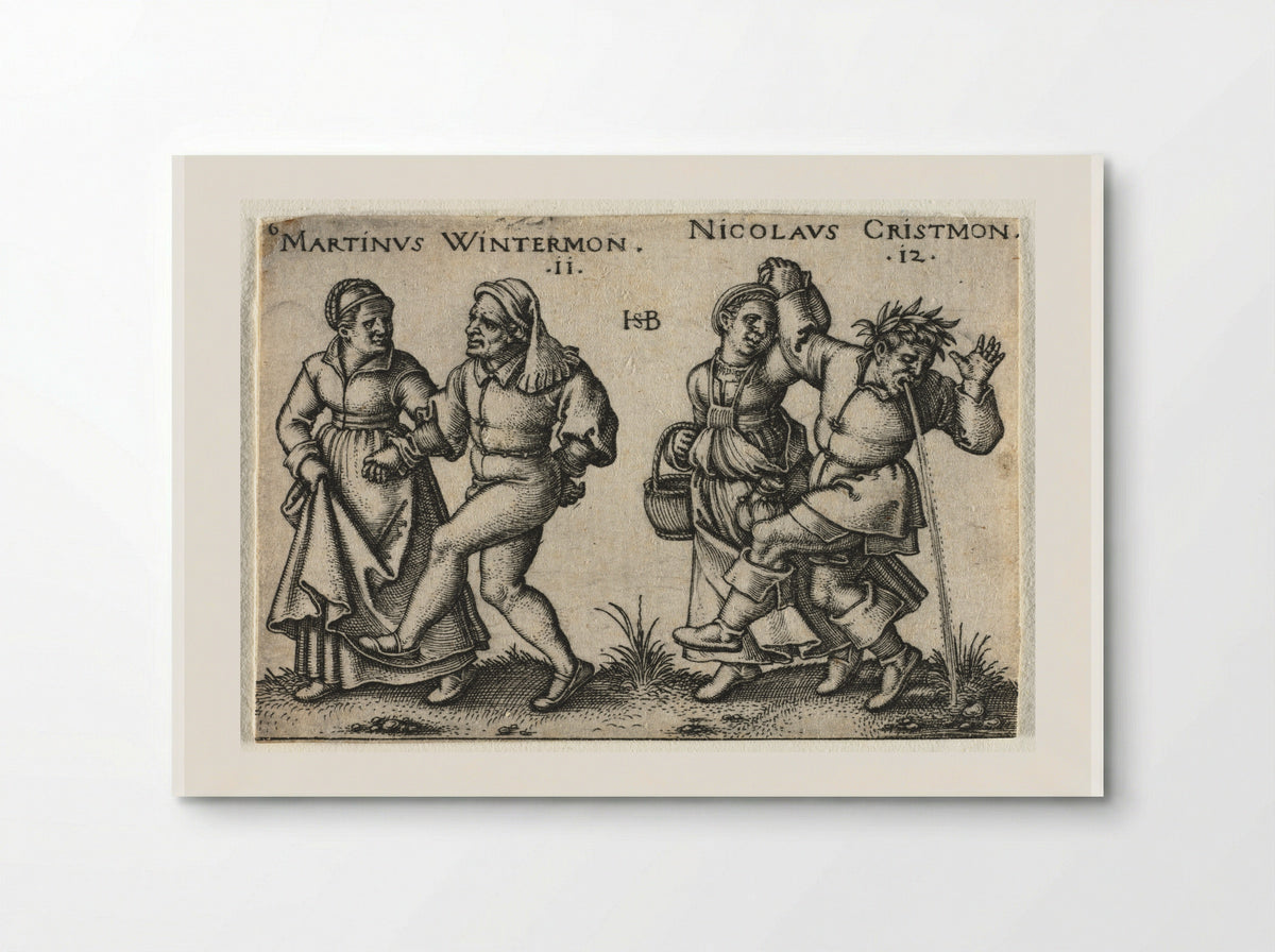 The Peasant Wedding: Martinus Wintermon and Nicolaus Cristmon - Hans Sebald Beham - Poster