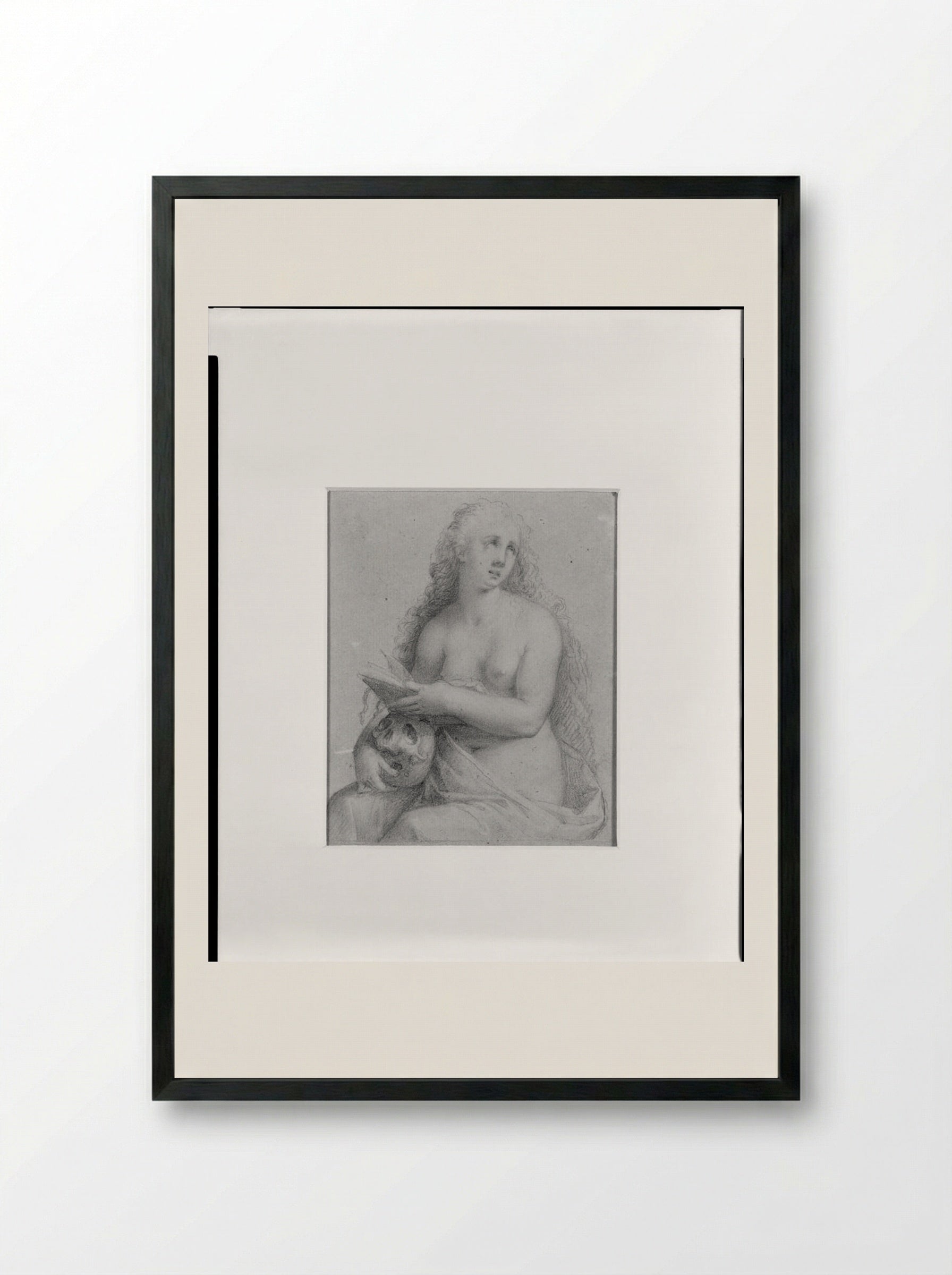 The Penitent Magdalene - Peter Oliver - Framed Print Black
