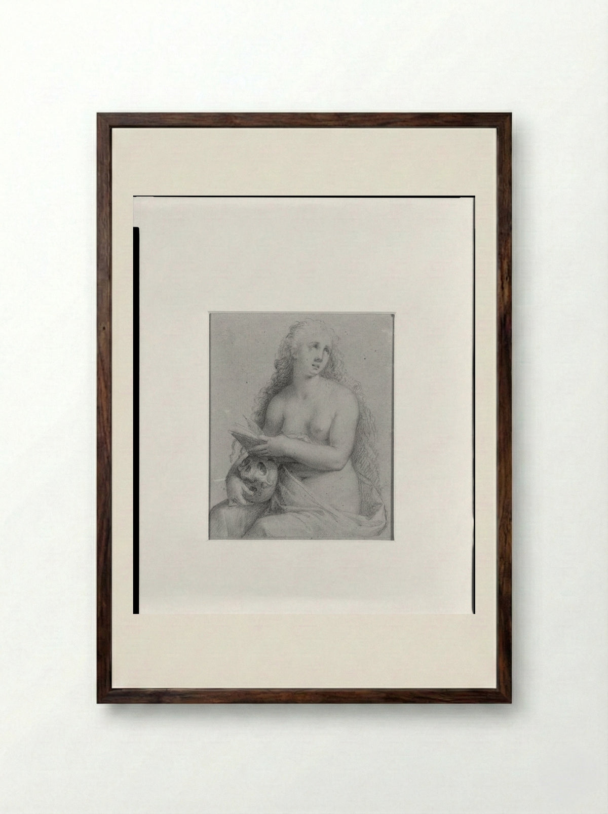 The Penitent Magdalene - Peter Oliver - Framed Print Dark Wood