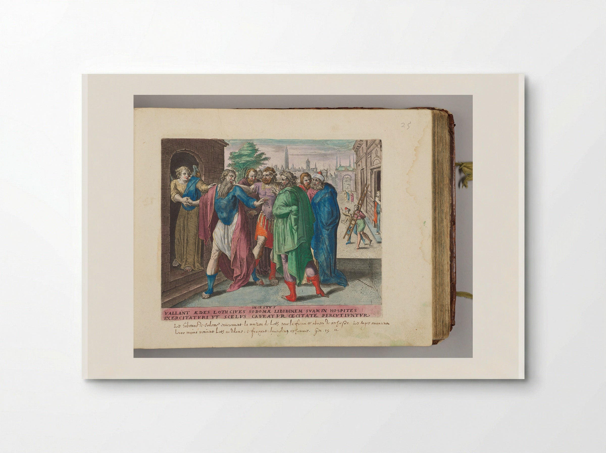 The People of Sodom Surrounding Lot's House - Hans Collaert the Elder - Poster