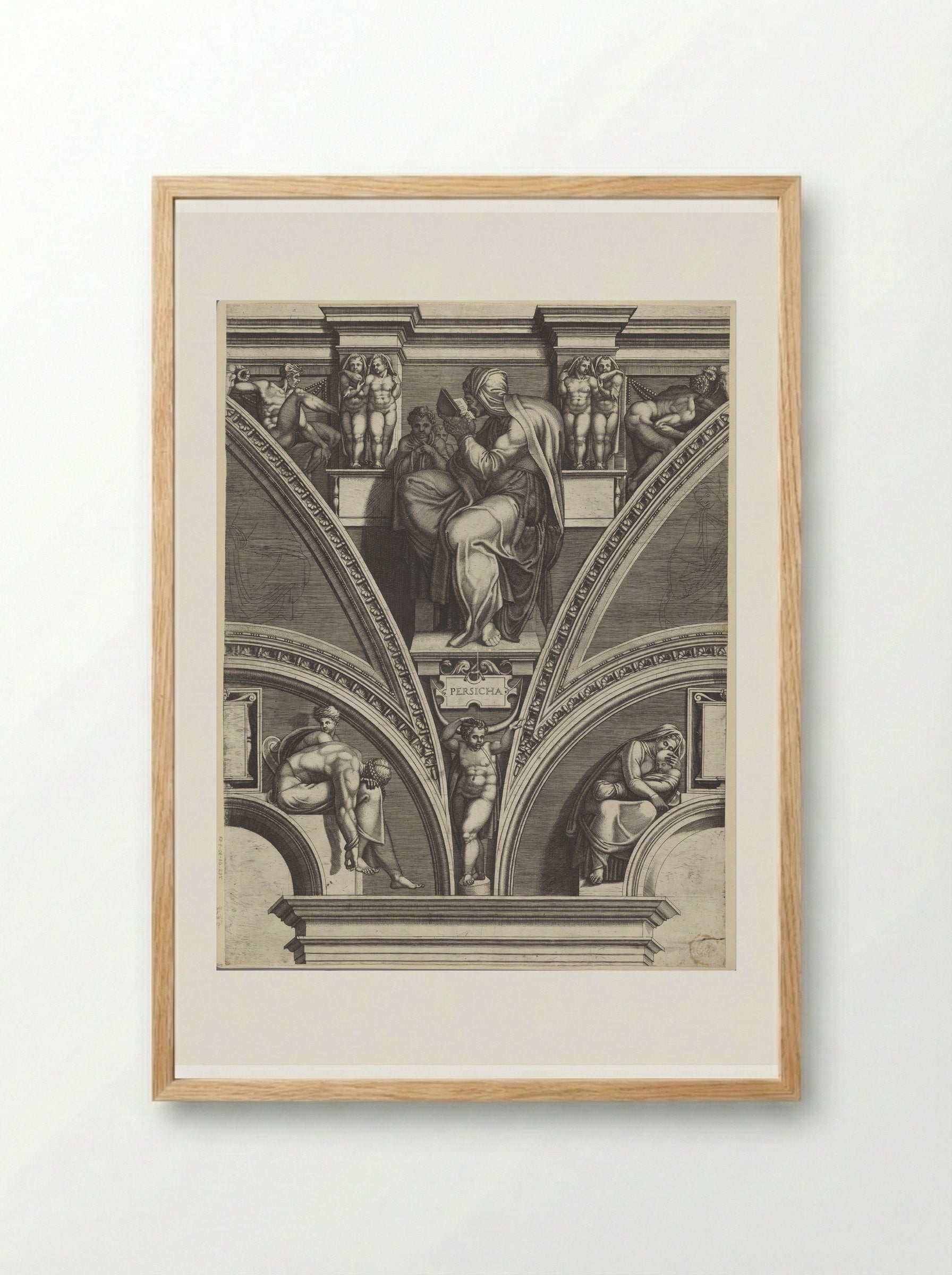 The Persian Sibyl - Giorgio Ghisi - Framed Print Wood