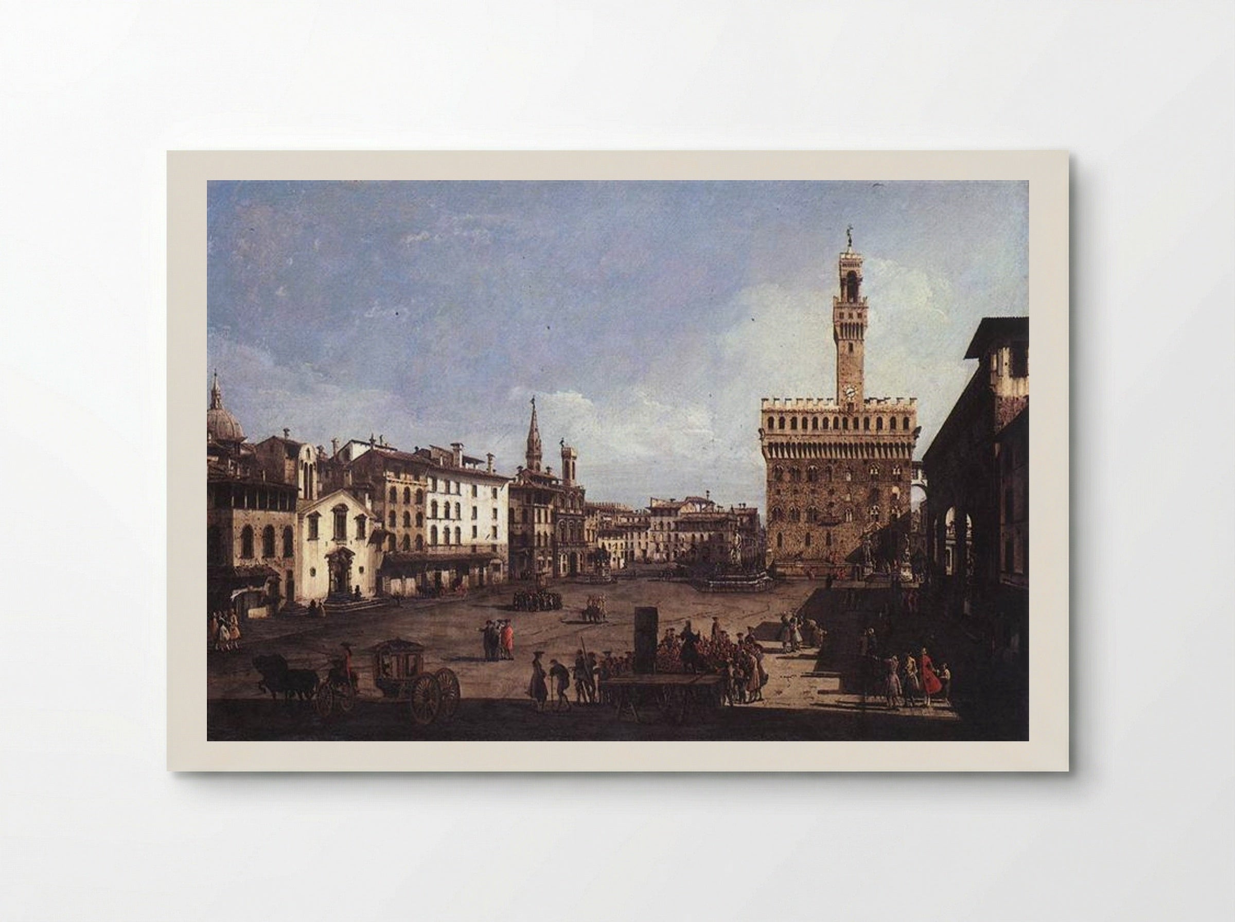 The Piazza della Signoria in Florence - Bernardo Bellotto - Poster