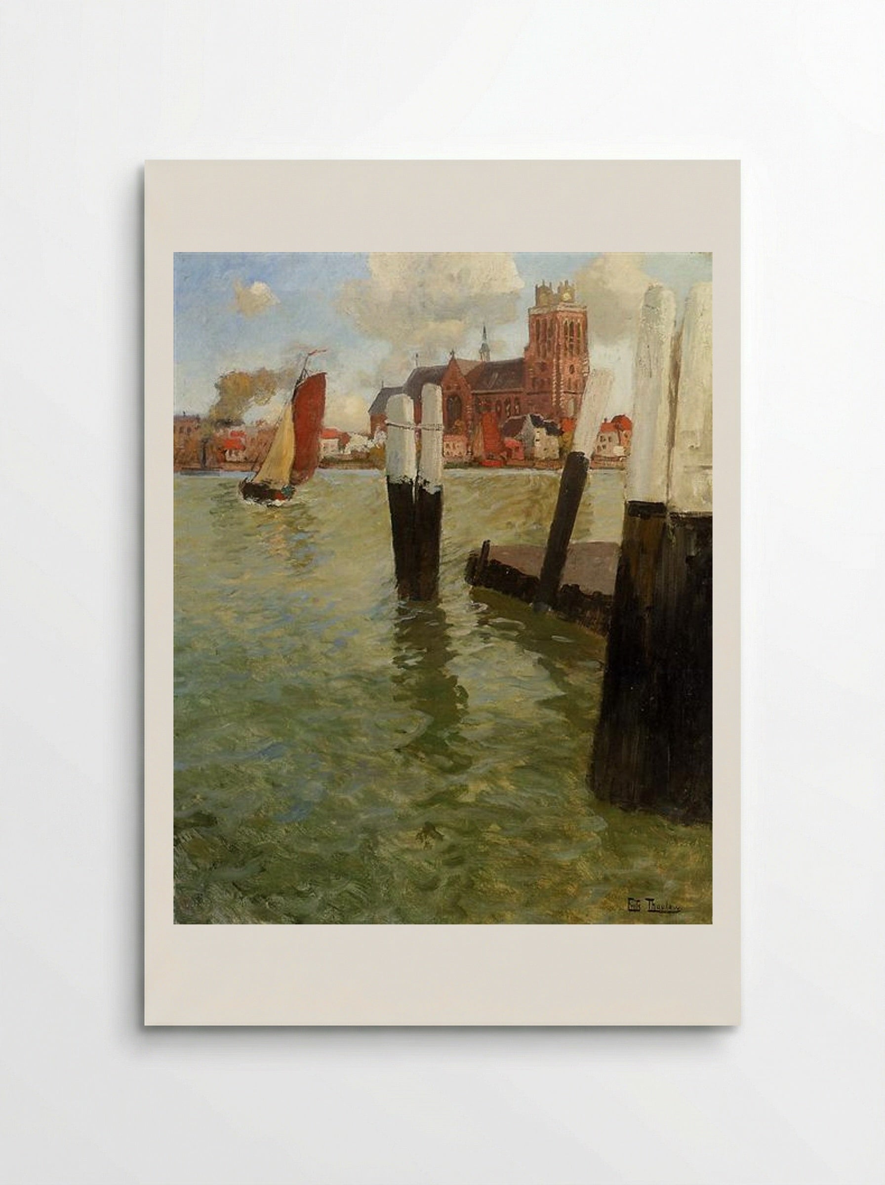 The Pier, Dordrecht - Frits Thaulow - Poster
