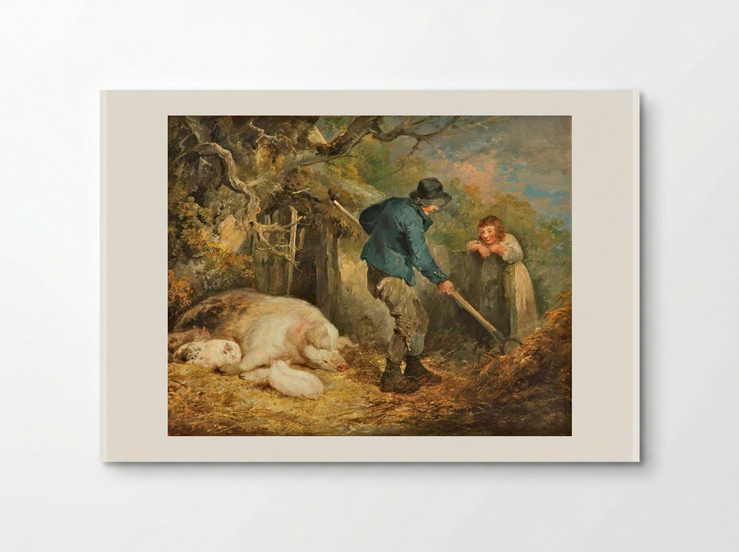 The Piggery - George Morland - Poster