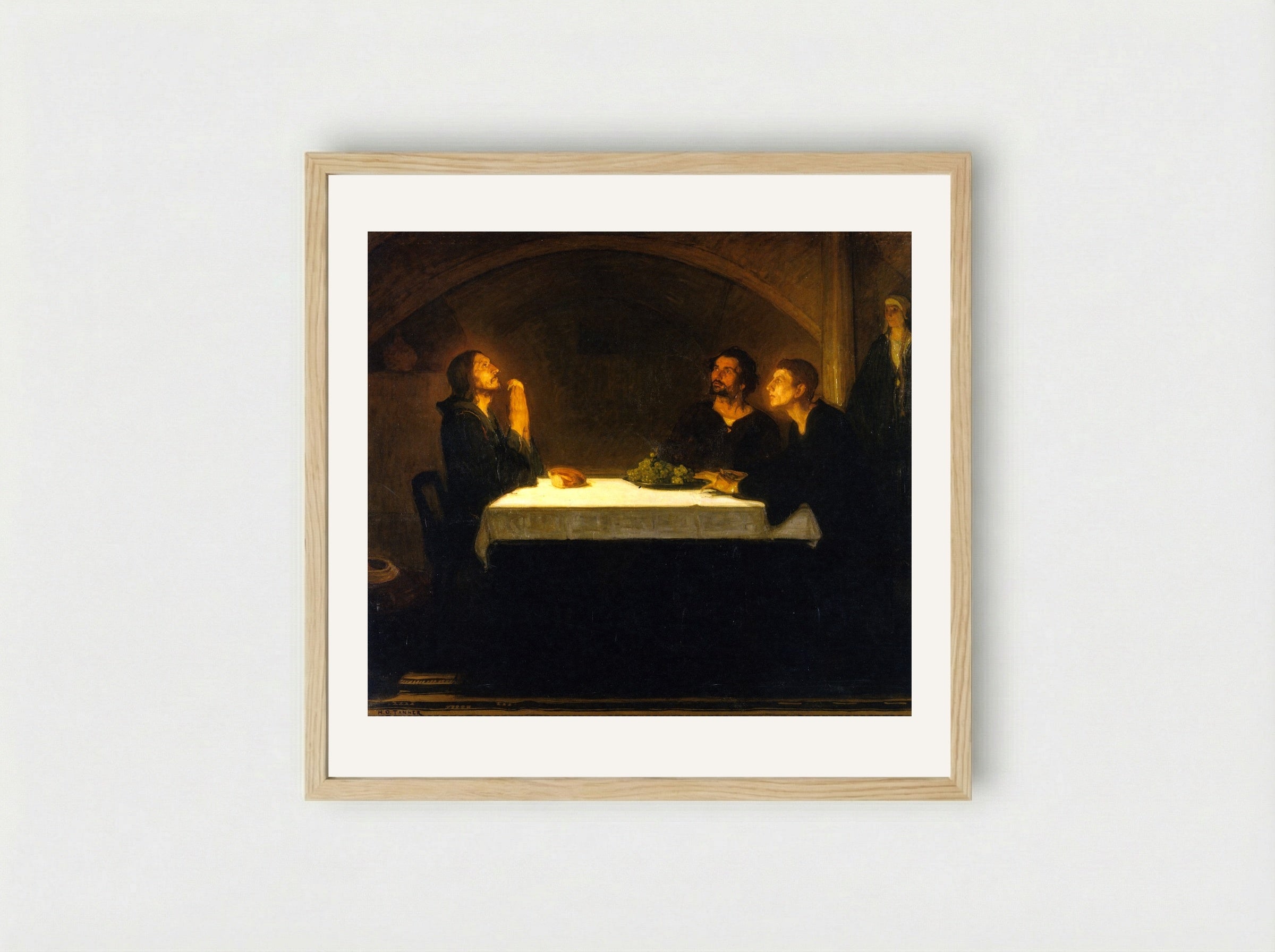 The Pilgrims of Emmaus - Henry Ossawa Tanner - Framed Print Wood