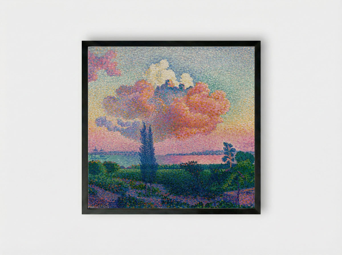 The Pink Cloud - Henri-Edmond Cross - Framed Print Black