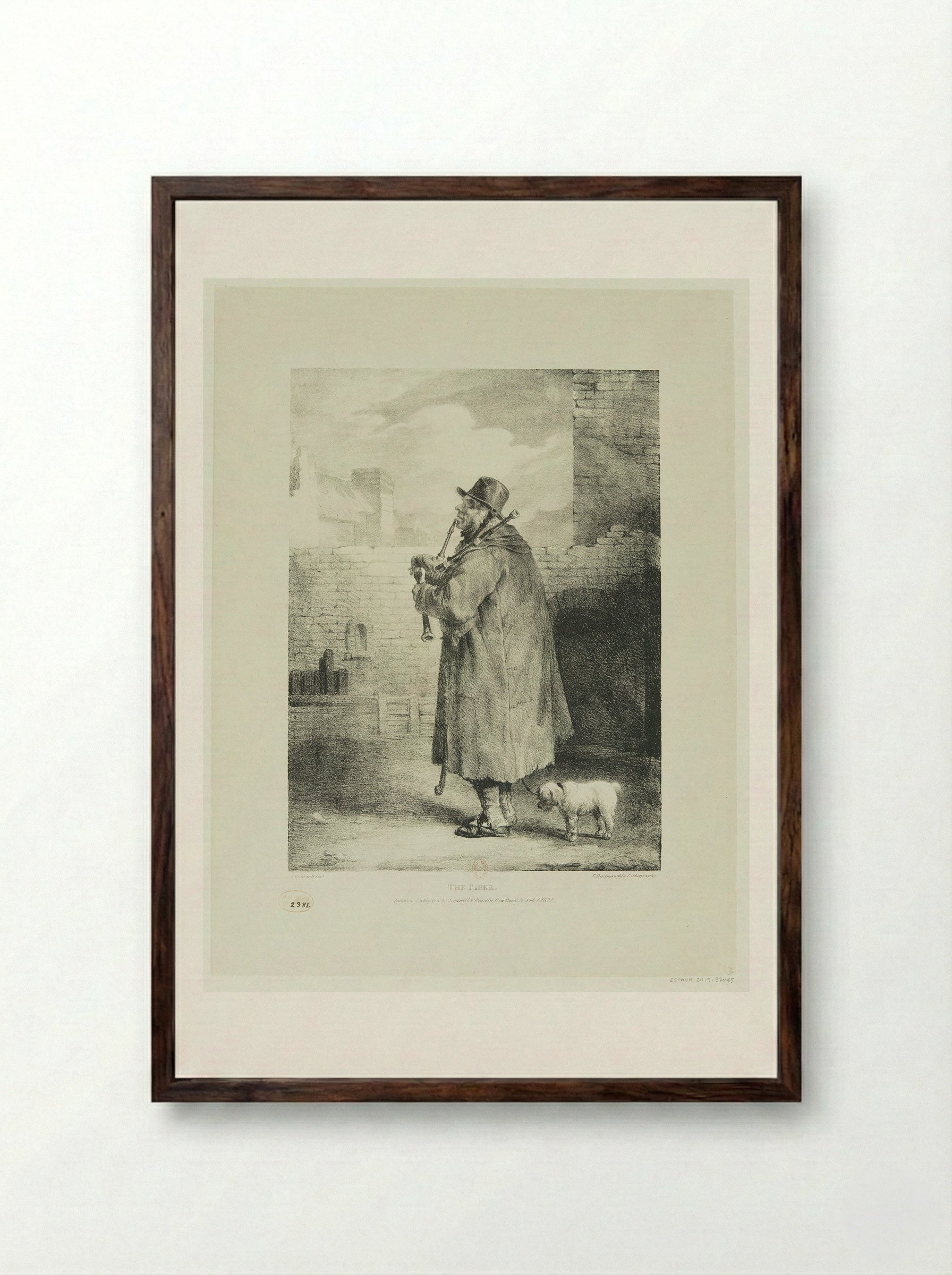The Piper - Théodore Géricault - Framed Print Dark Wood