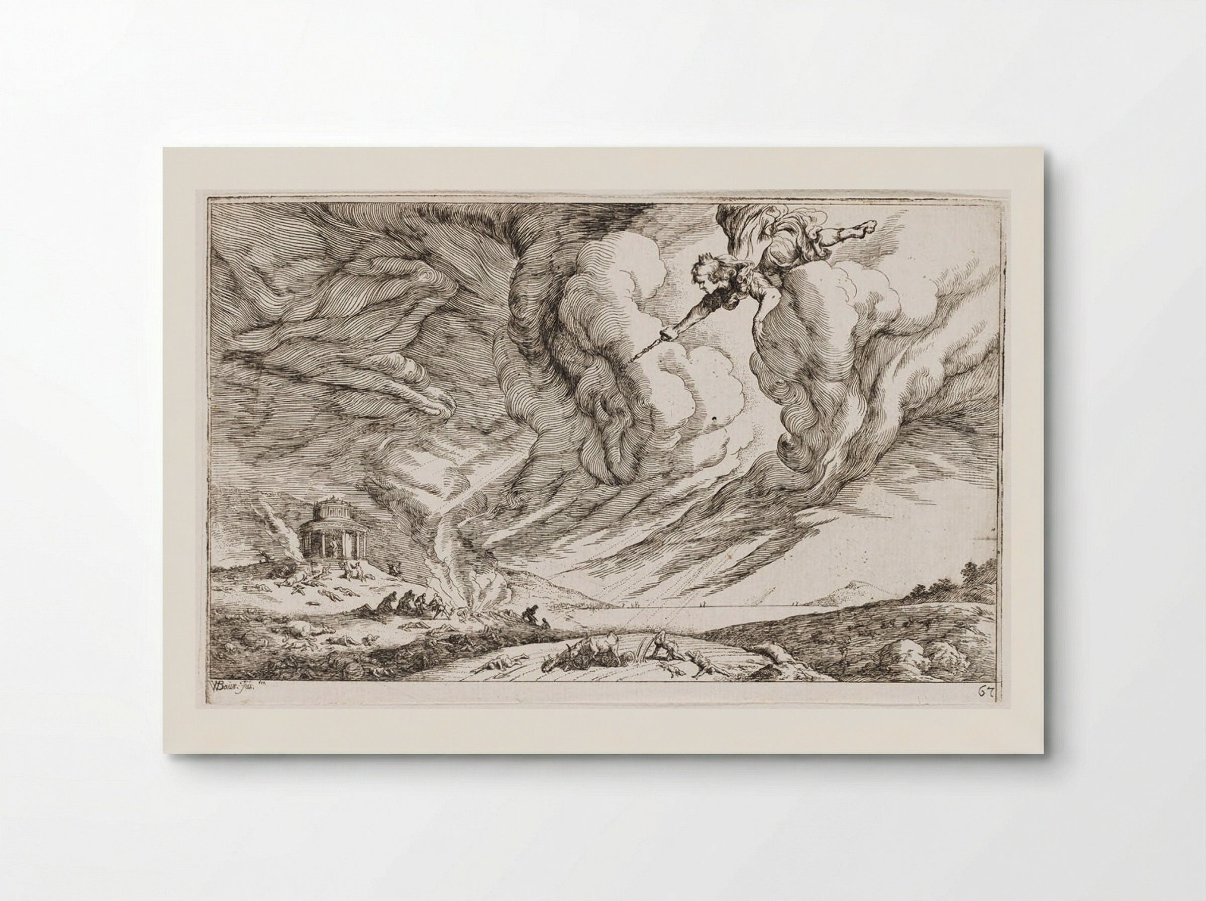 The Plague of Aegina - Johann Wilhelm Baur - Poster