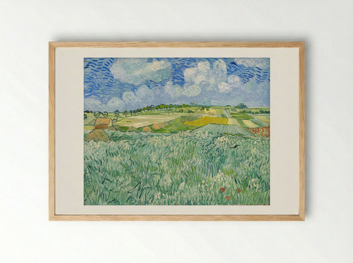 The Plain at Auvers - Vincent van Gogh - Framed Print Wood