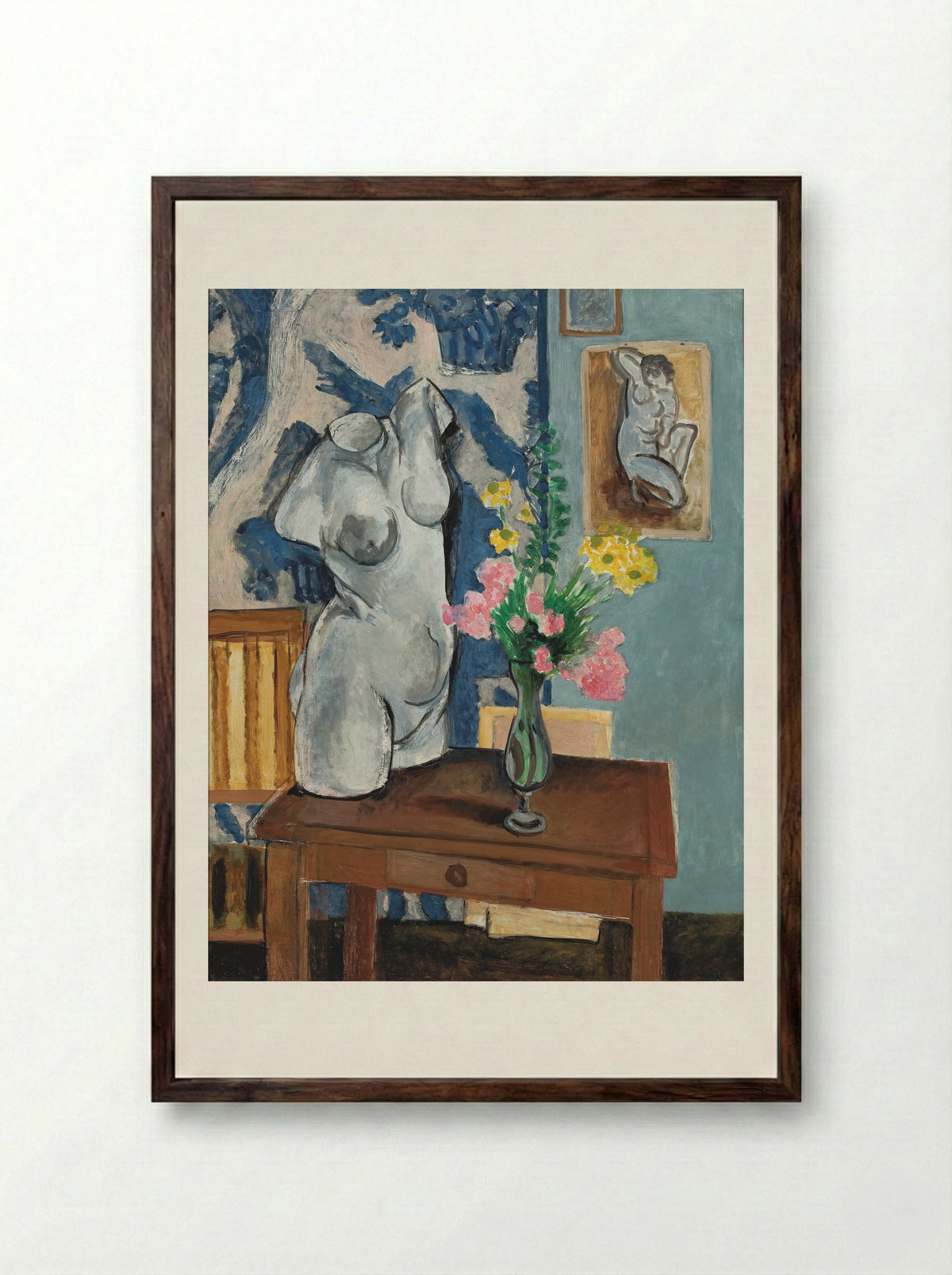 The Plaster Torso - Henri Matisse - Framed Print Dark Wood