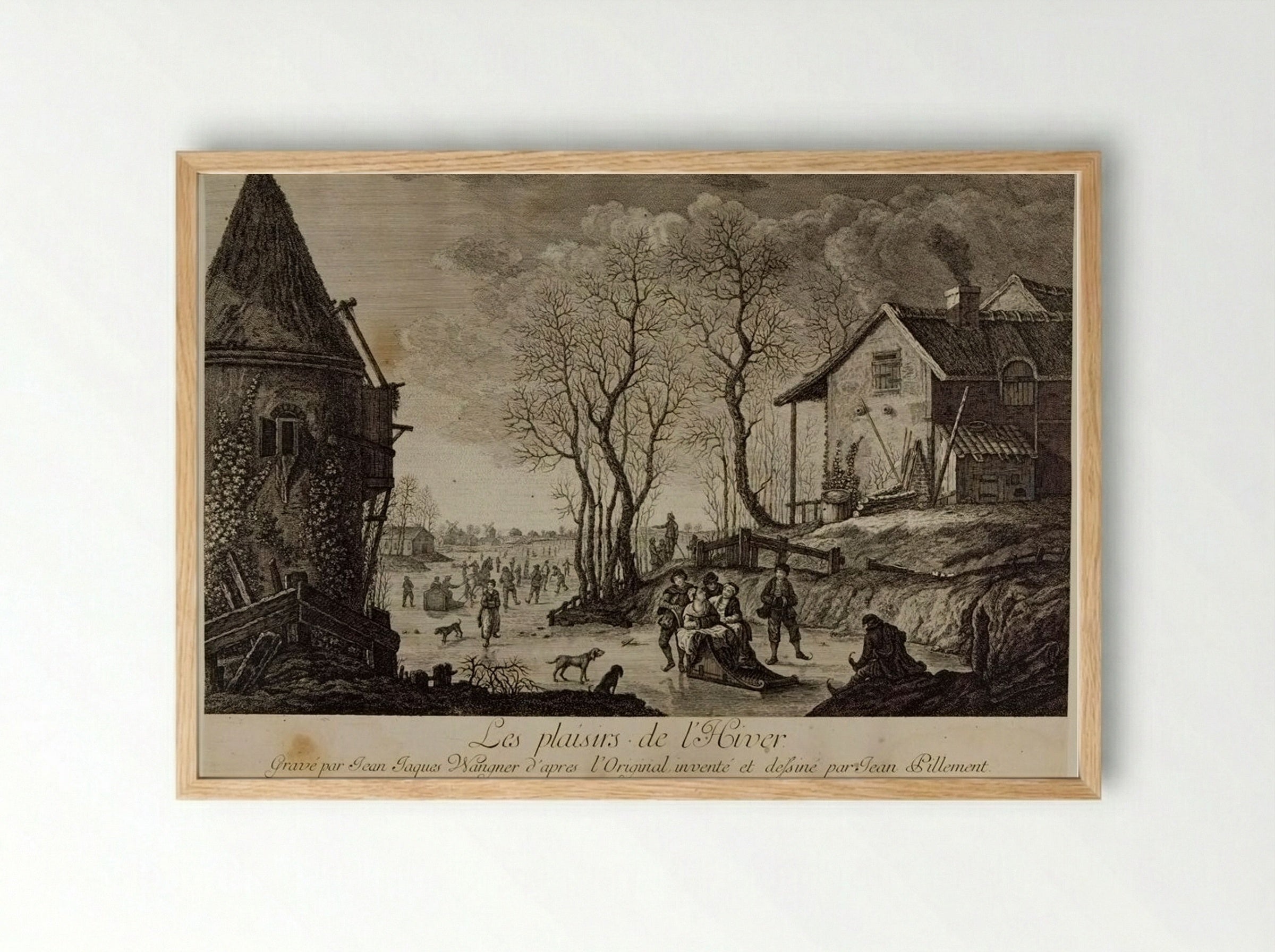 The Pleasures of Winter - Jakob Wangner - Framed Print Wood
