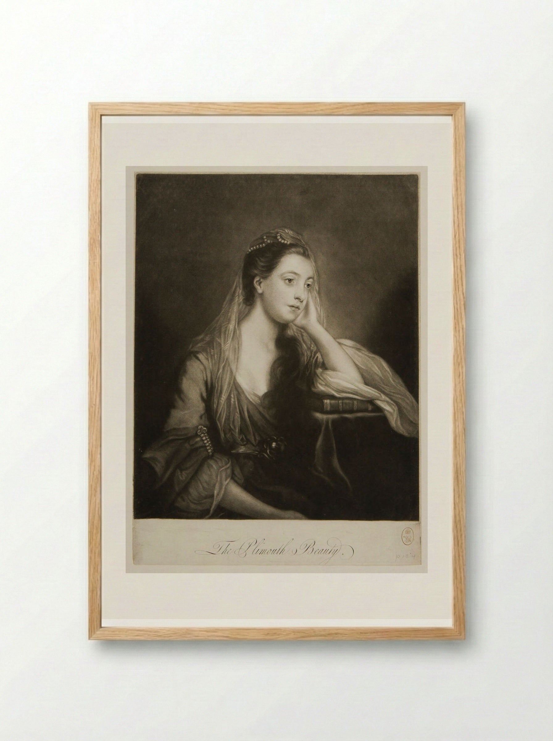 The Plimouth Beauty - James McArdell - Framed Print Wood