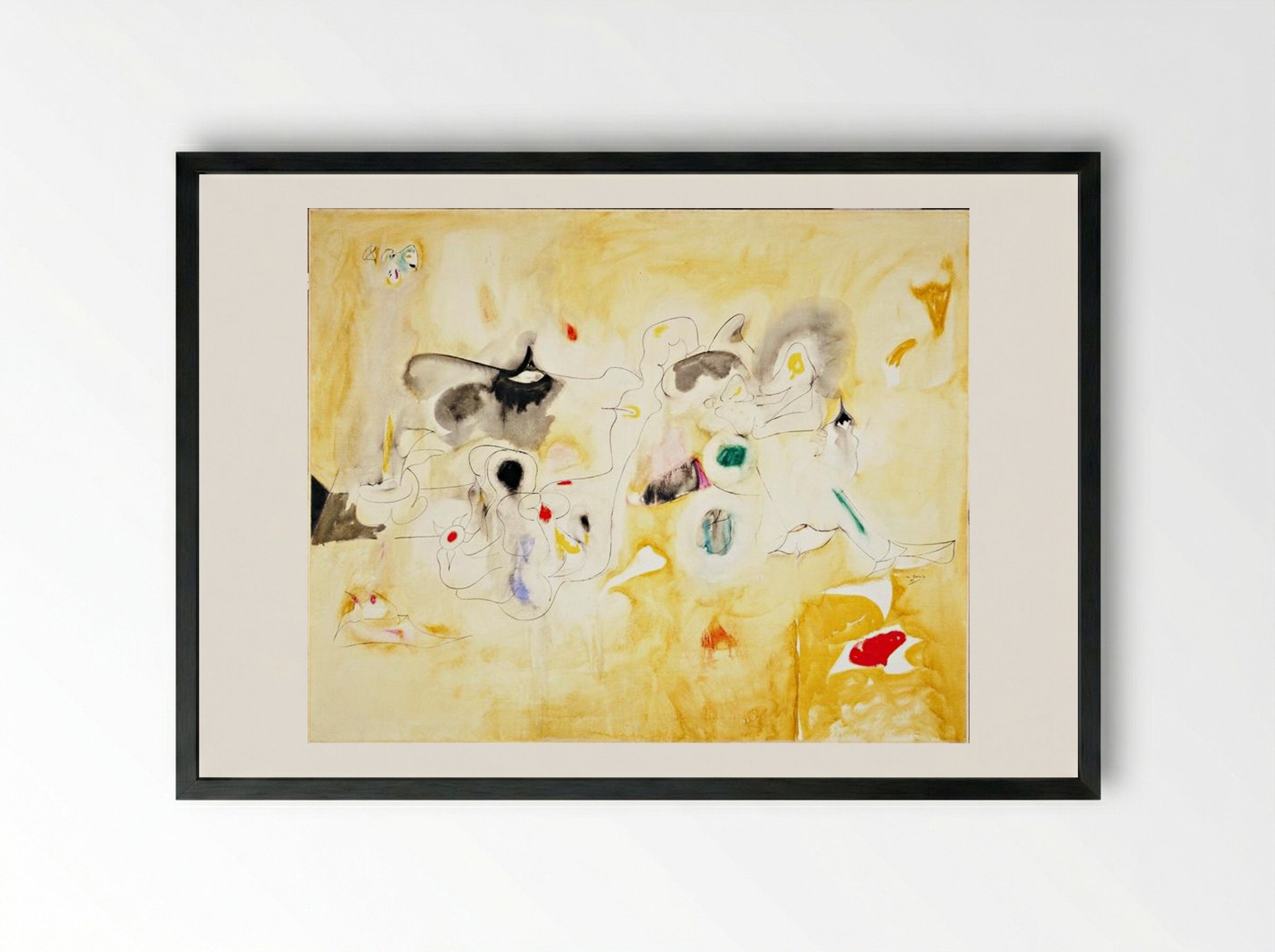 The Plough and the Song - Arshile Gorky - Framed Print Black