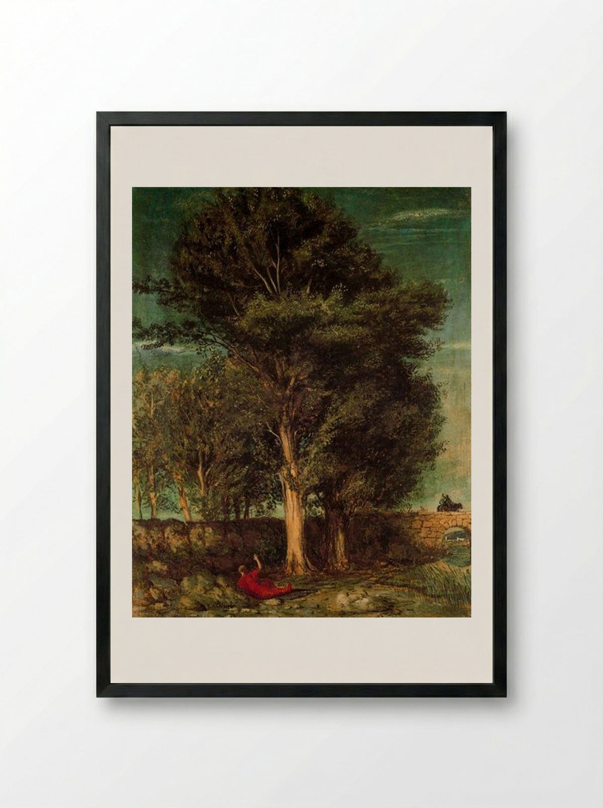 The Poet's Farewell - Giorgio de Chirico - Framed Print Black