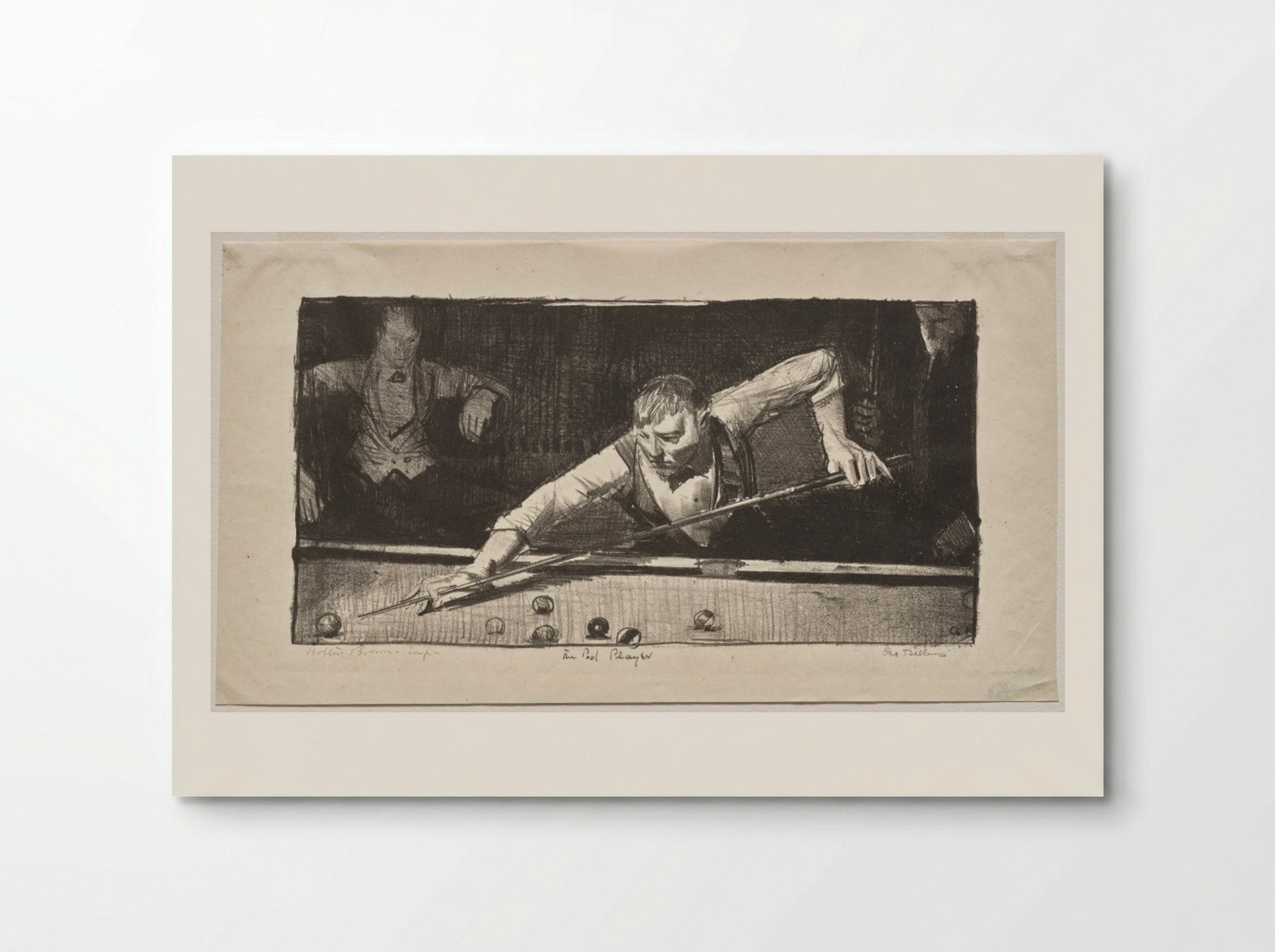 The Pool Player - George Bellows - Poster