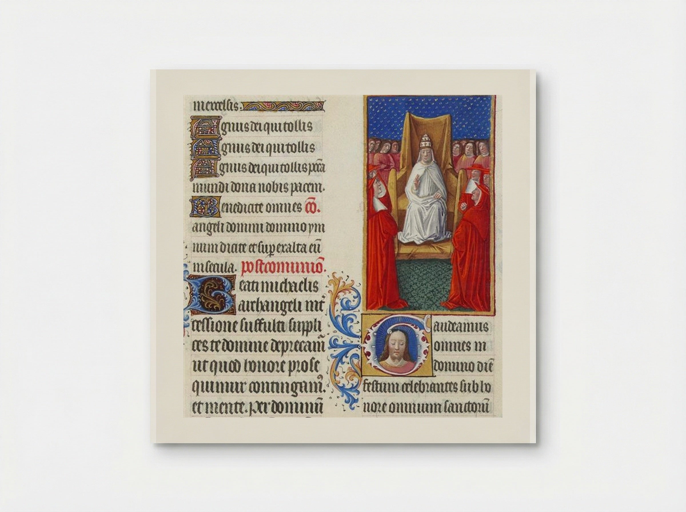The Pope and His Cardinals - Limbourg brothers - Poster