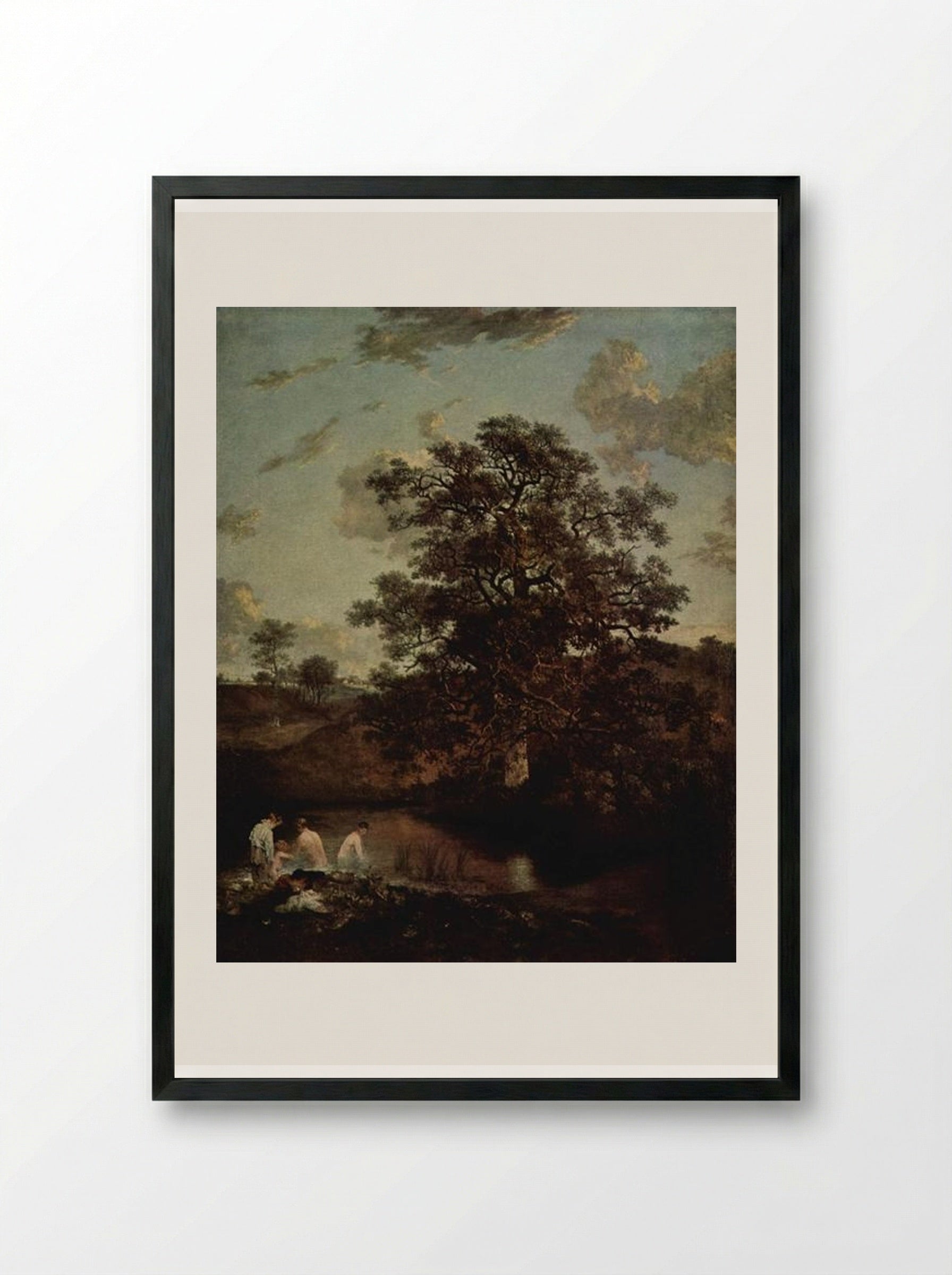 The Poringland Oak - John Crome - Framed Print Black