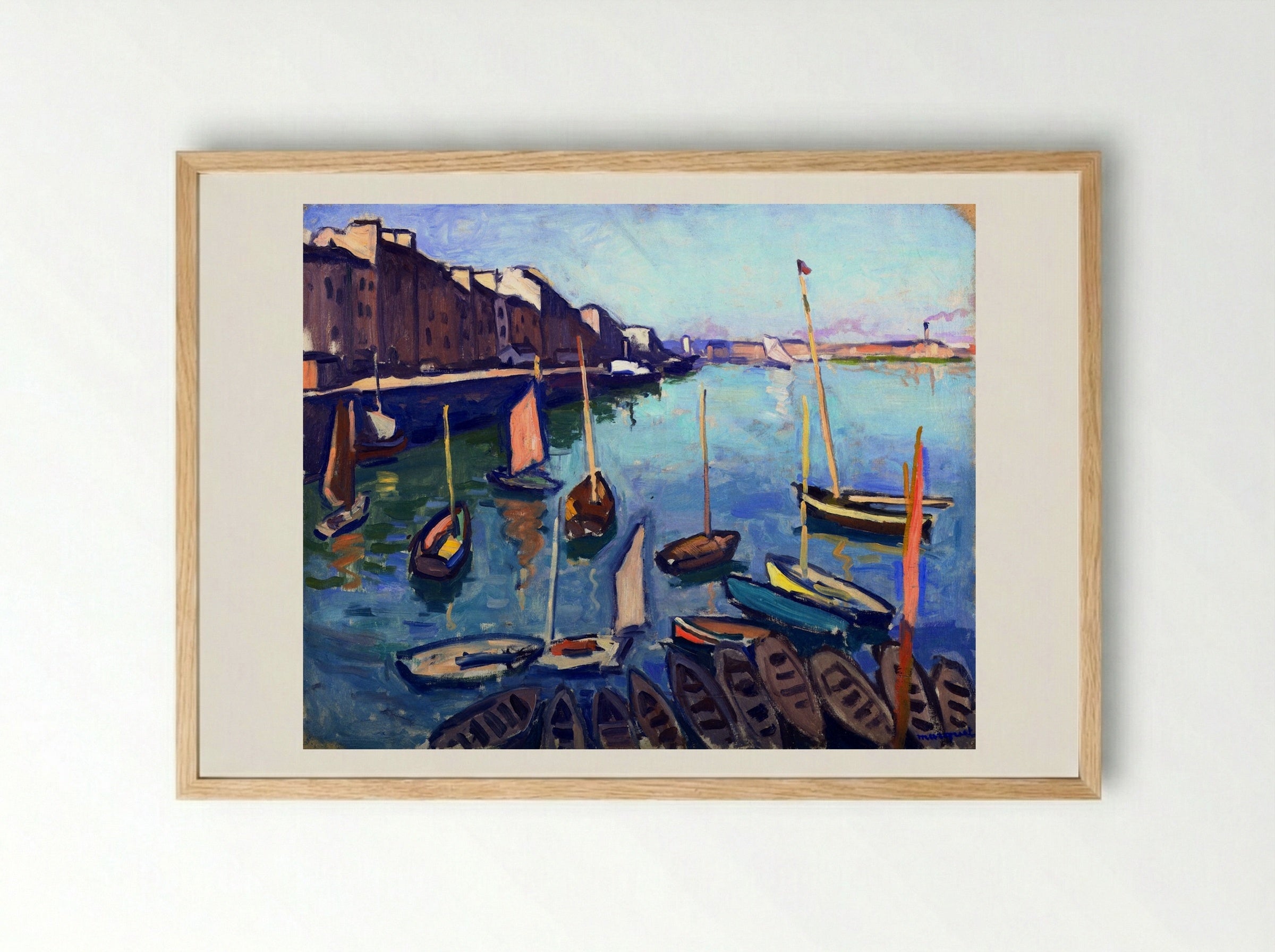 The Port, Le Havre - Albert Marquet - Framed Print Wood