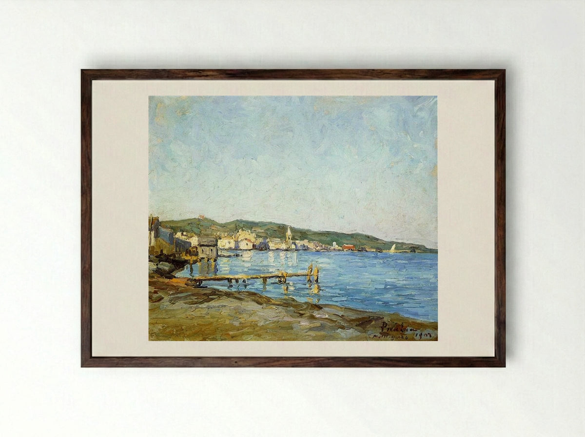 The Port at Martigues - Francis Picabia - Framed Print Dark Wood