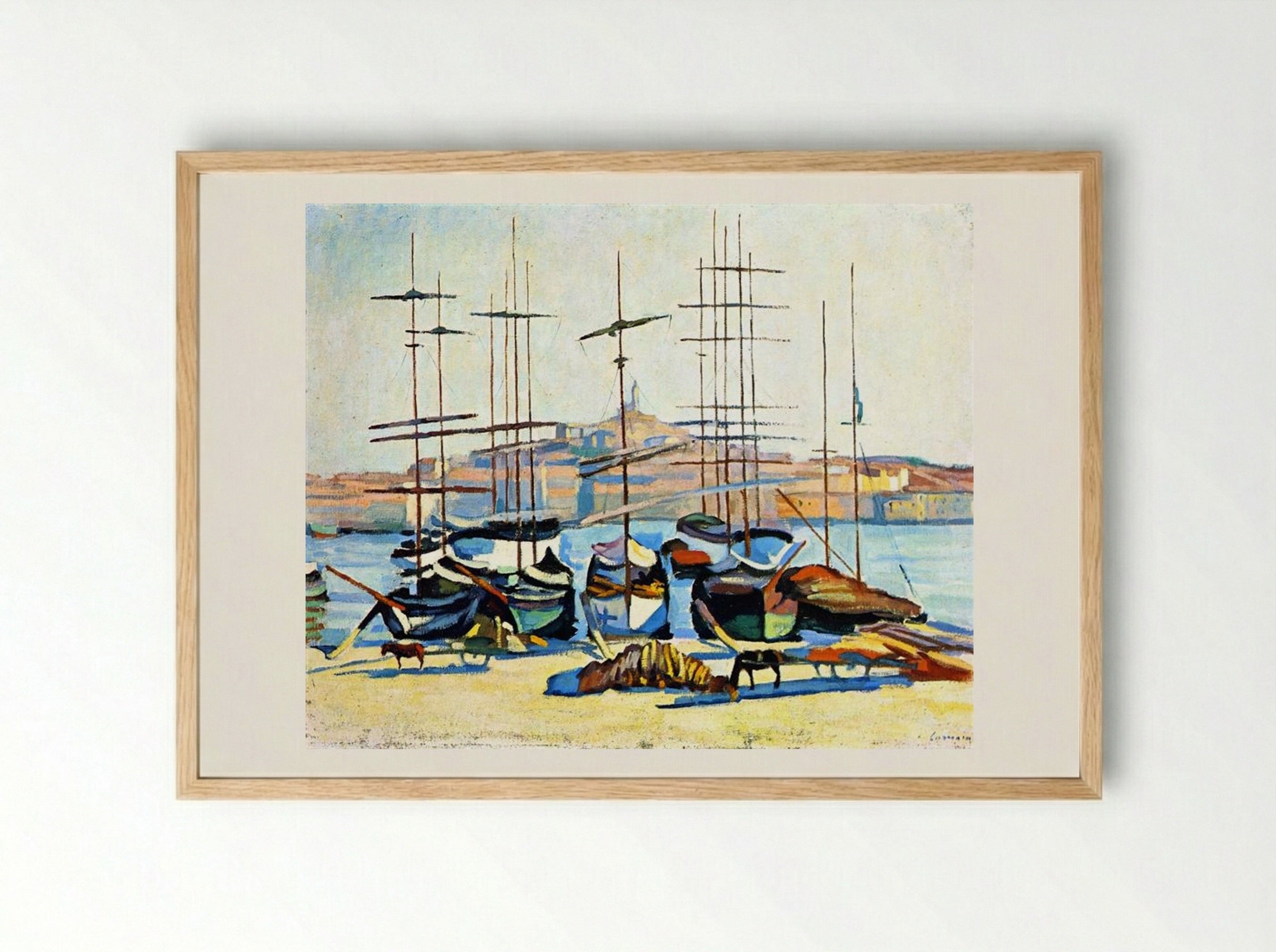 The Port of Marseille - André Derain - Framed Print Wood