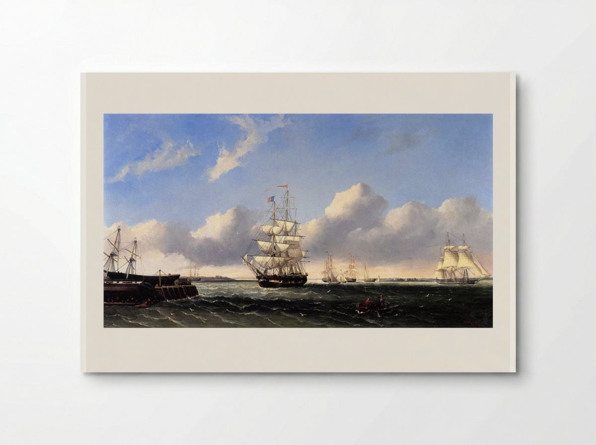 The Port of New Bedford from Crow Island - William Bradford - Poster