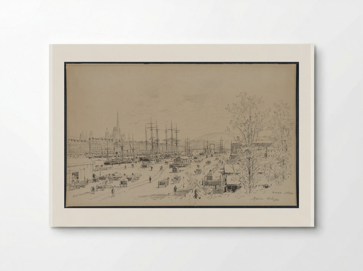 The Port of Rouen - Maxime Lalanne - Poster