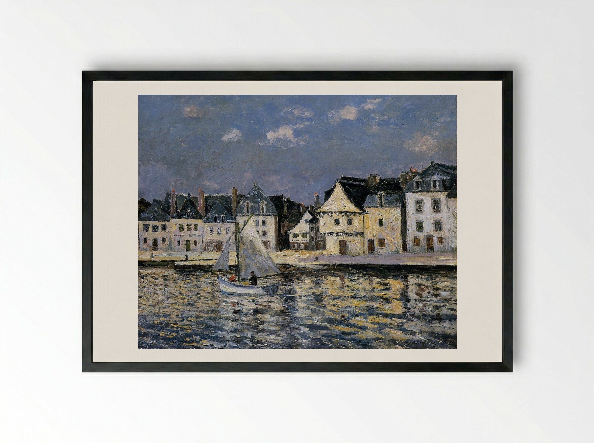 The Port of Saint Goustan - Maxime Maufra - Framed Print Black