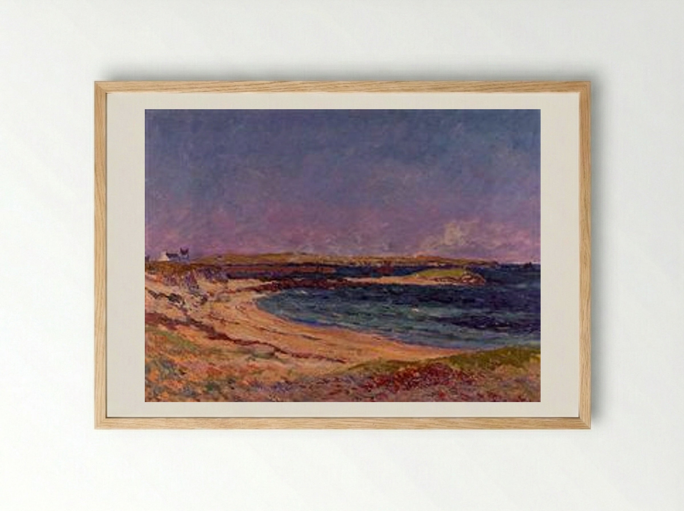 The Portivy Beach - Maxime Maufra - Framed Print Wood