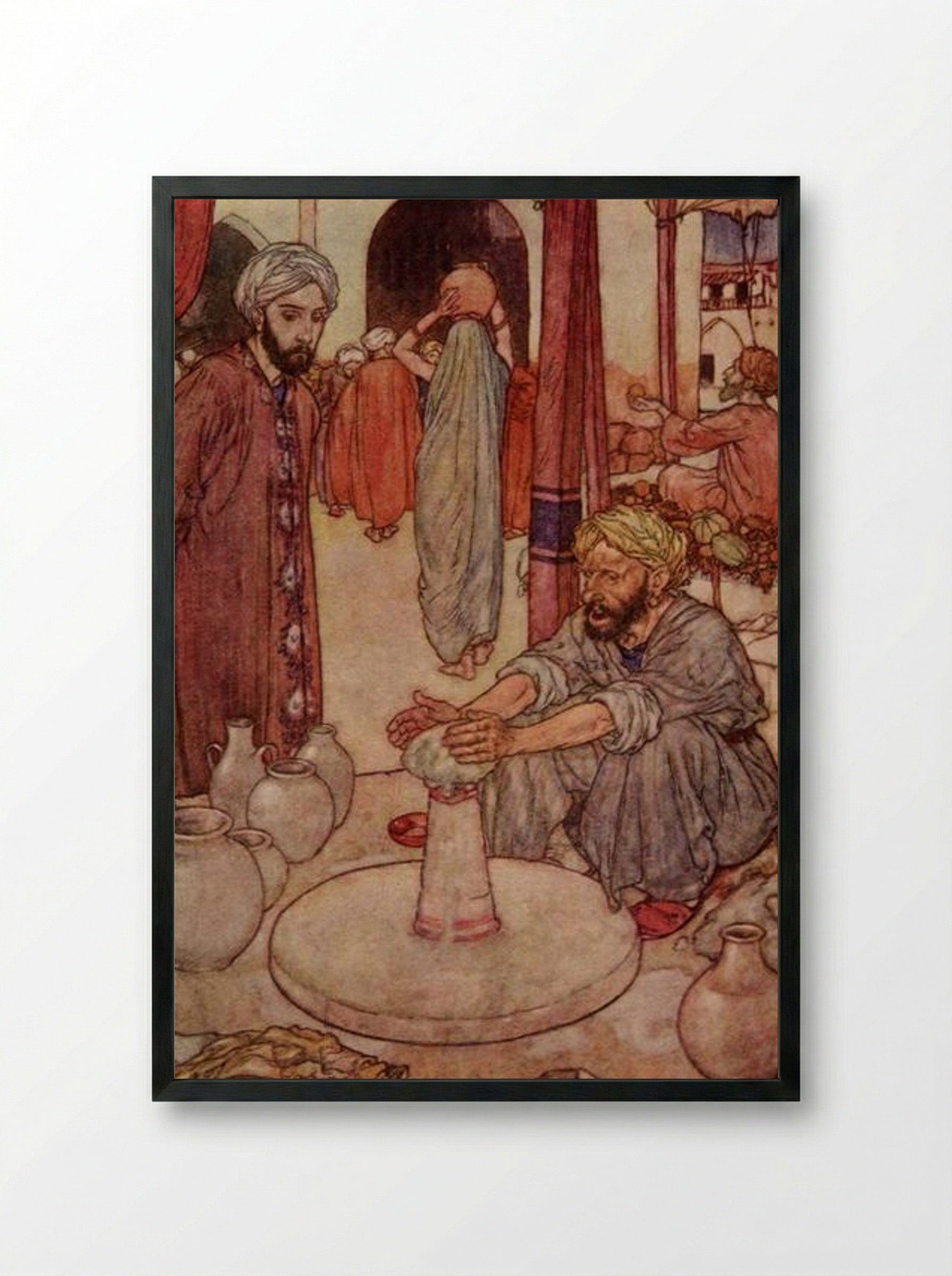 The Potter - Edmund Dulac - Framed Print Black