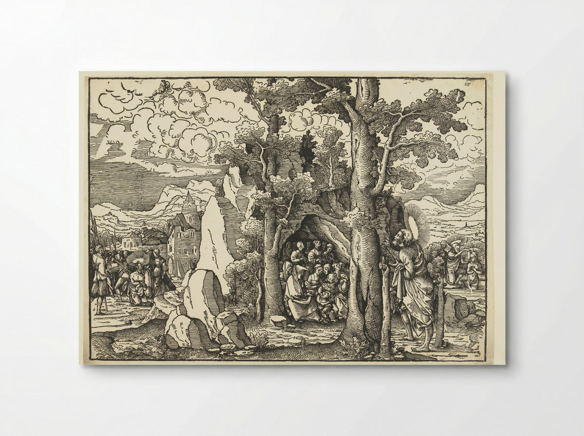 The Preaching of Saint John the Baptist - Frans Crabbe van Espleghem - Poster