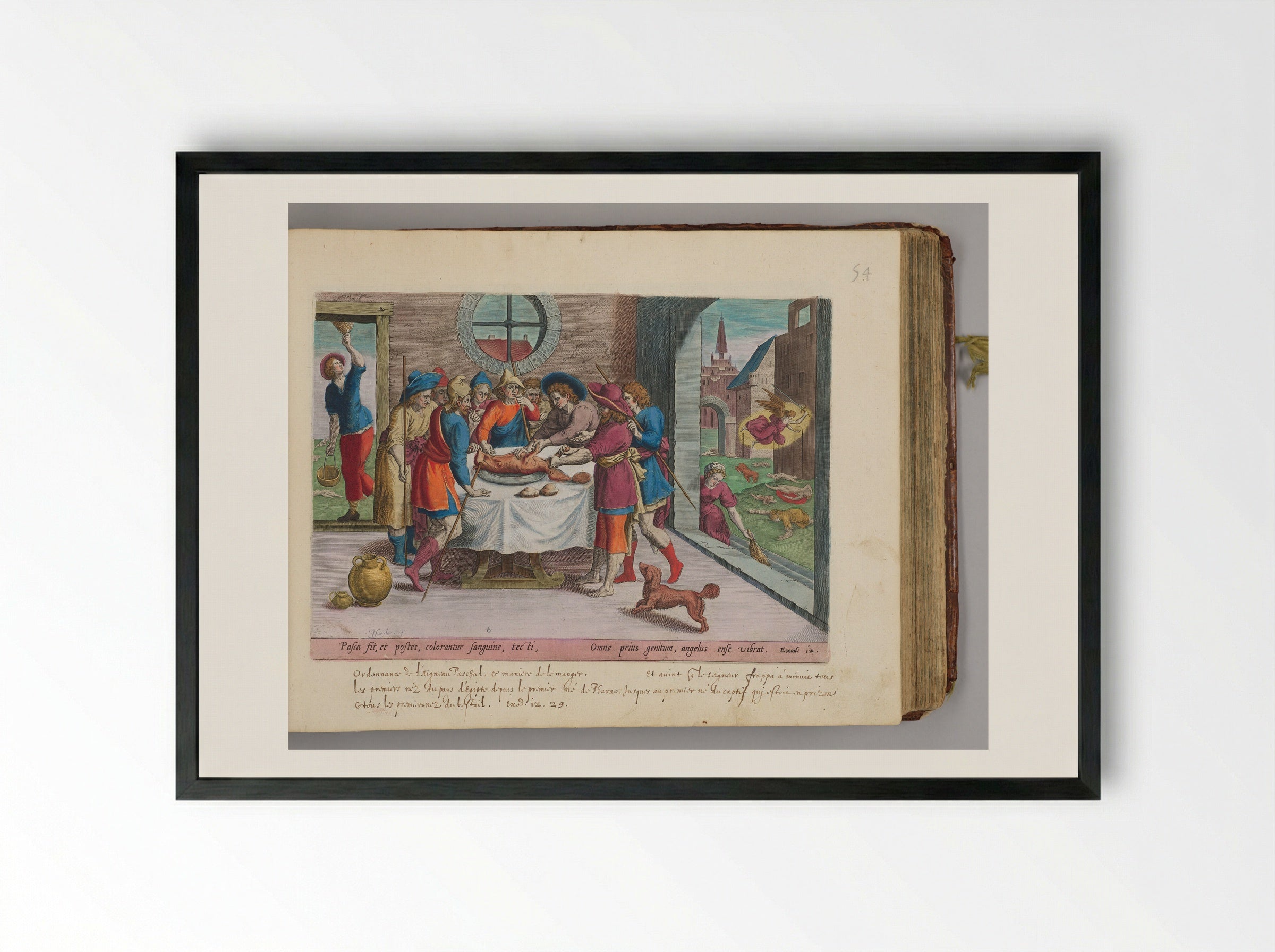 The Preparation for Passover - Johann Sadeler I - Framed Print Black