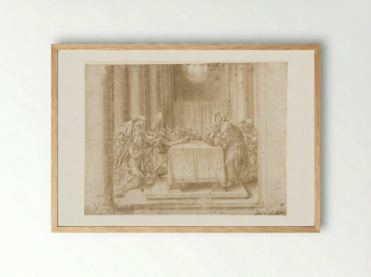 The Presentation in the Temple - Lelio Orsi - Framed Print Wood