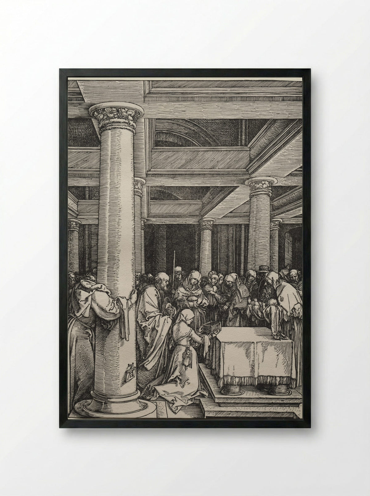 The Presentation of Christ in the Temple - Albrecht Dürer - Framed Print Black