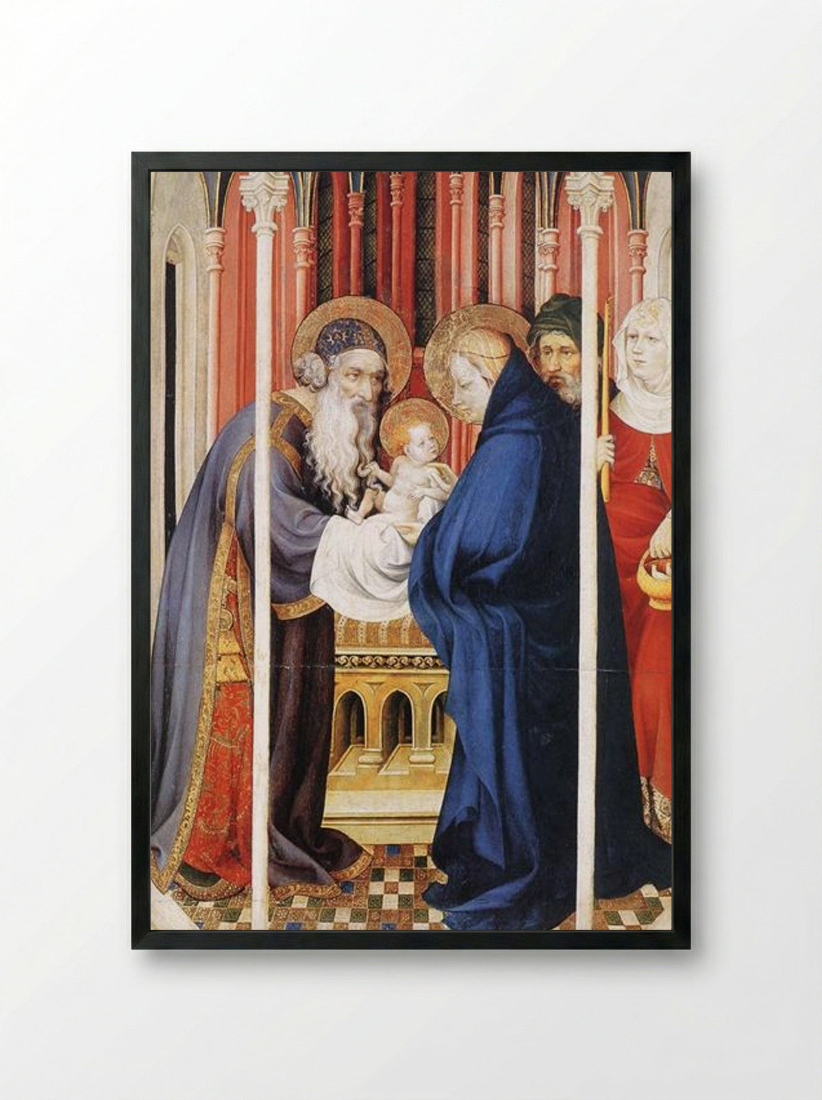 The Presentation of Christ - Melchior Broederlam - Framed Print Black