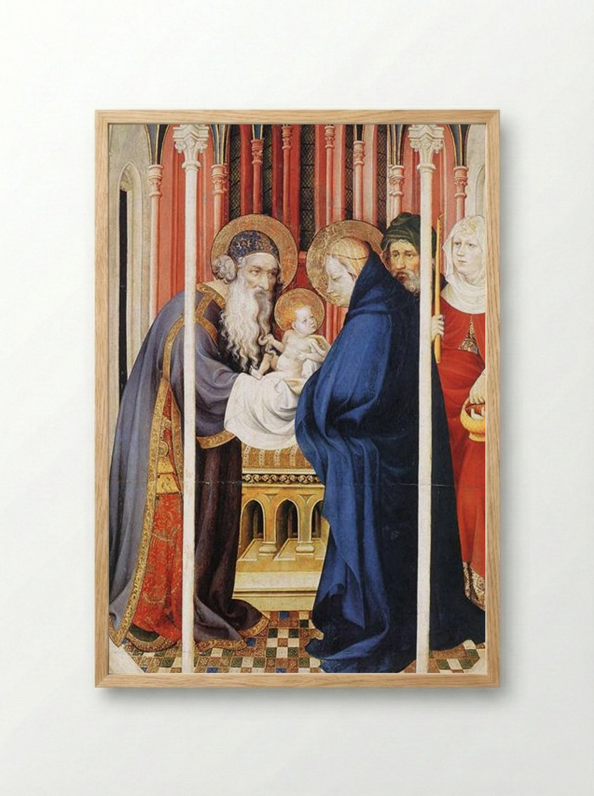 The Presentation of Christ - Melchior Broederlam - Framed Print Wood