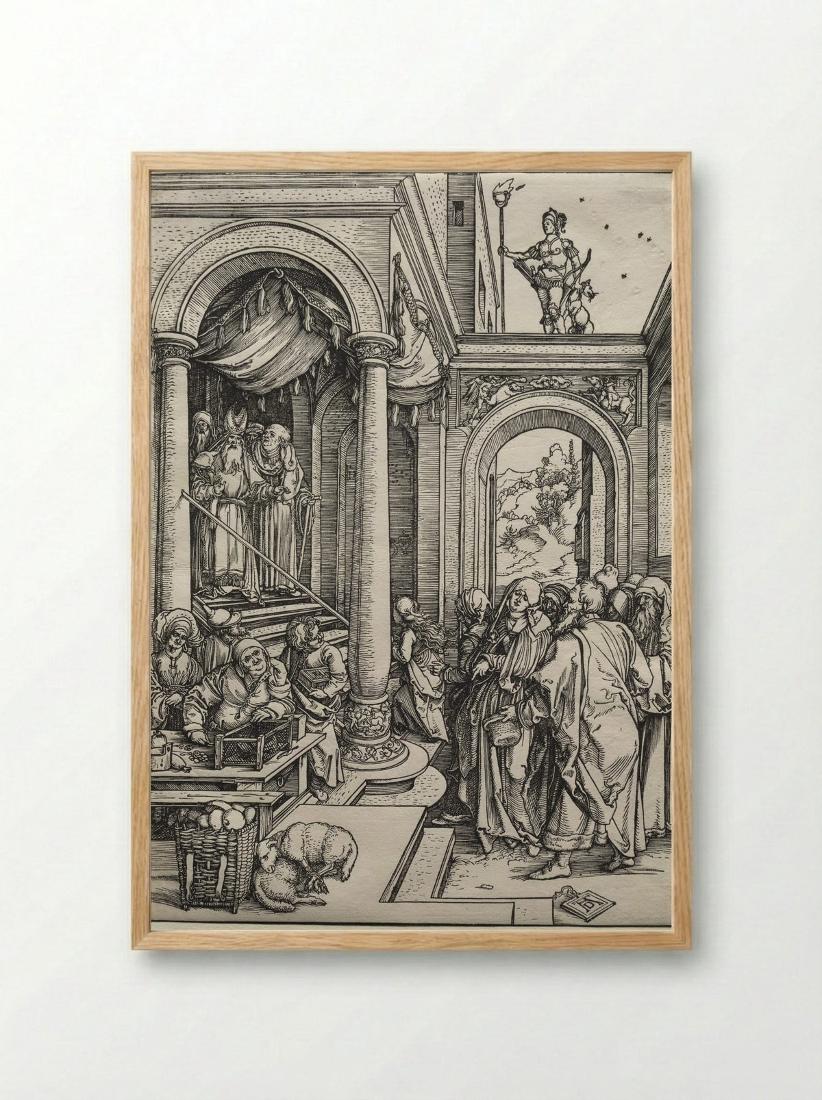The Presentation of the Virgin in the Temple - Albrecht Dürer - Framed Print Wood