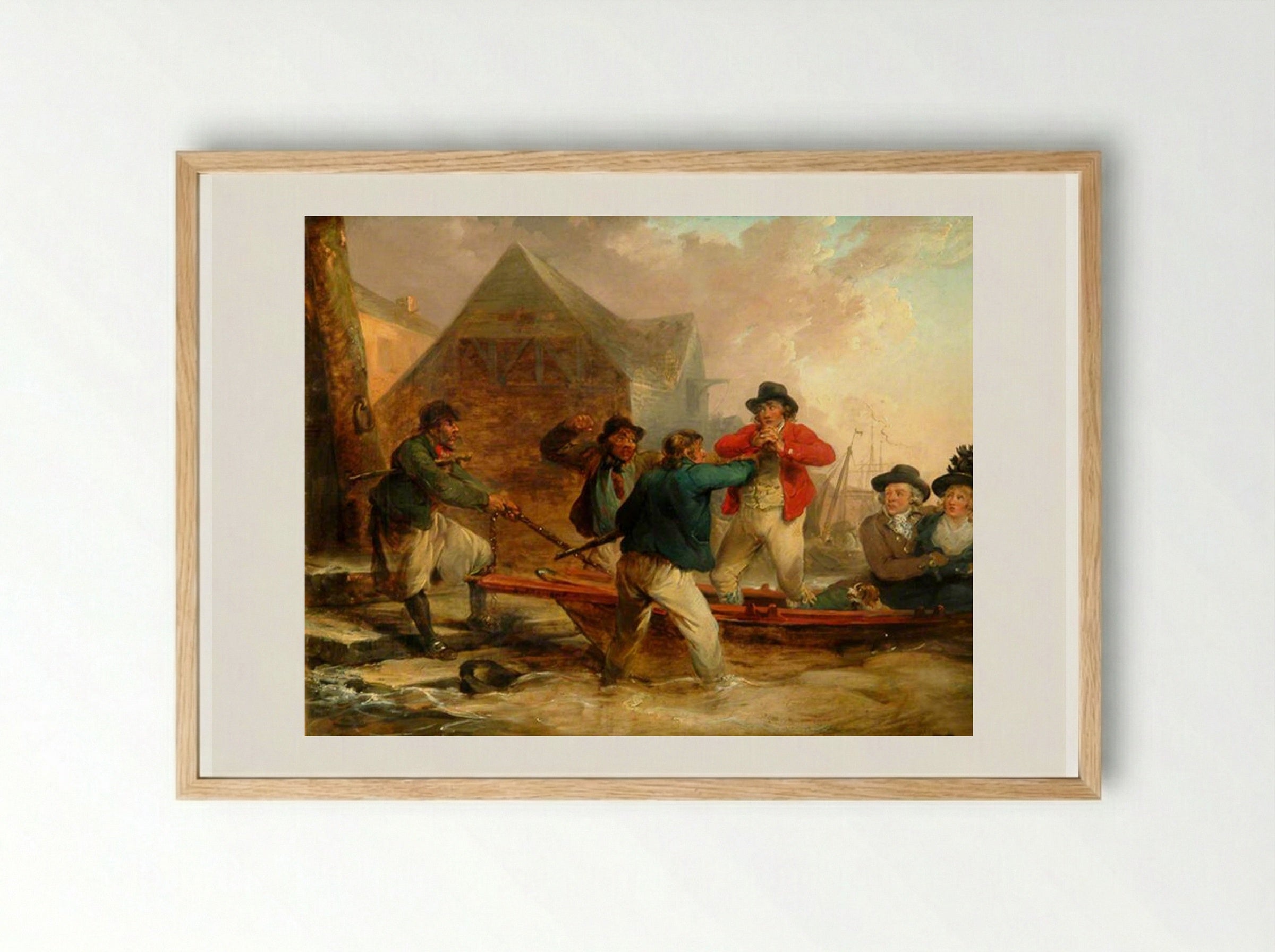 The Press-Gang - George Morland - Framed Print Wood