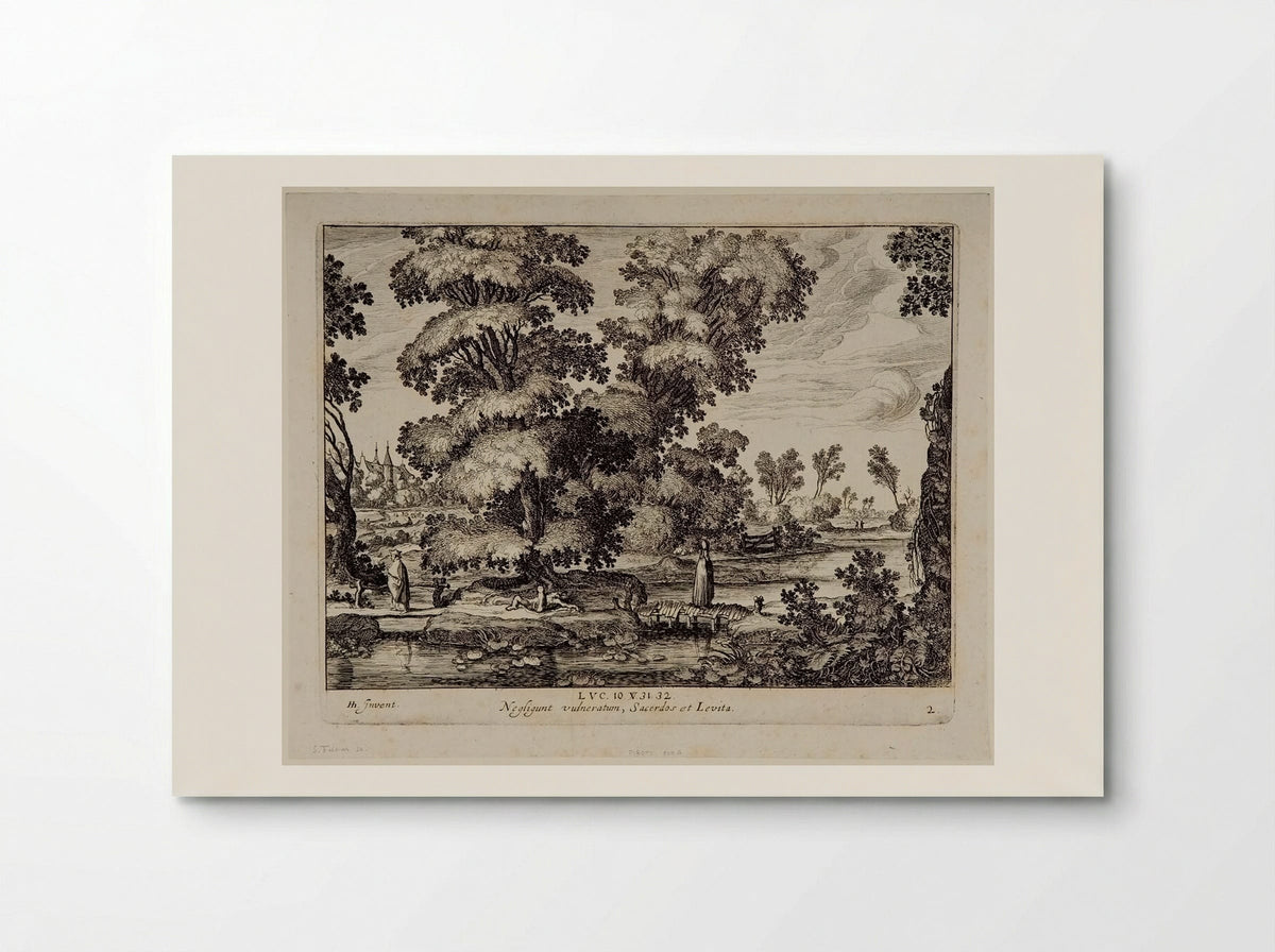 The Priest Passing the Man - Simon Frisius - Poster