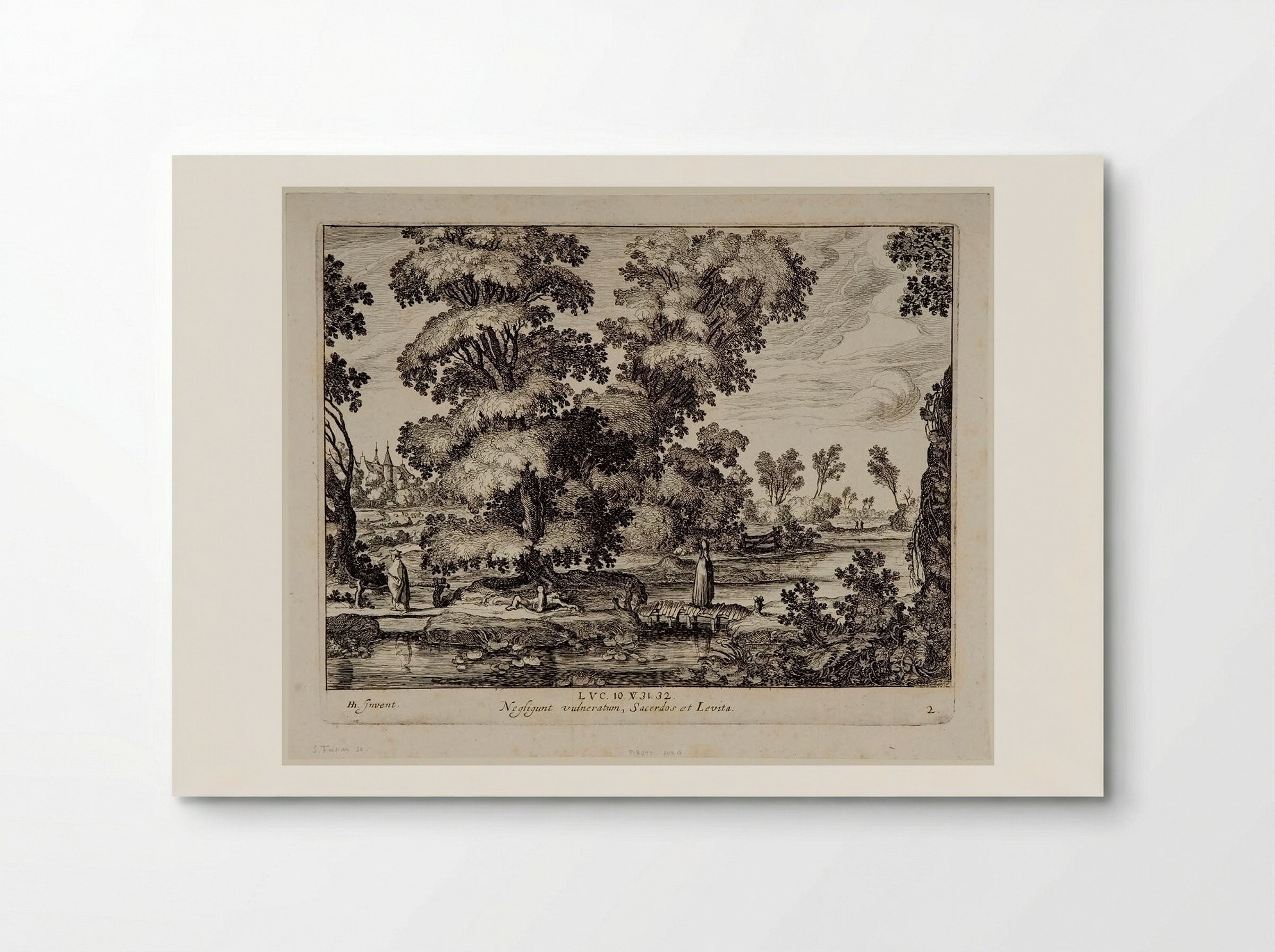 The Priest Passing the Man - Simon Frisius - Poster