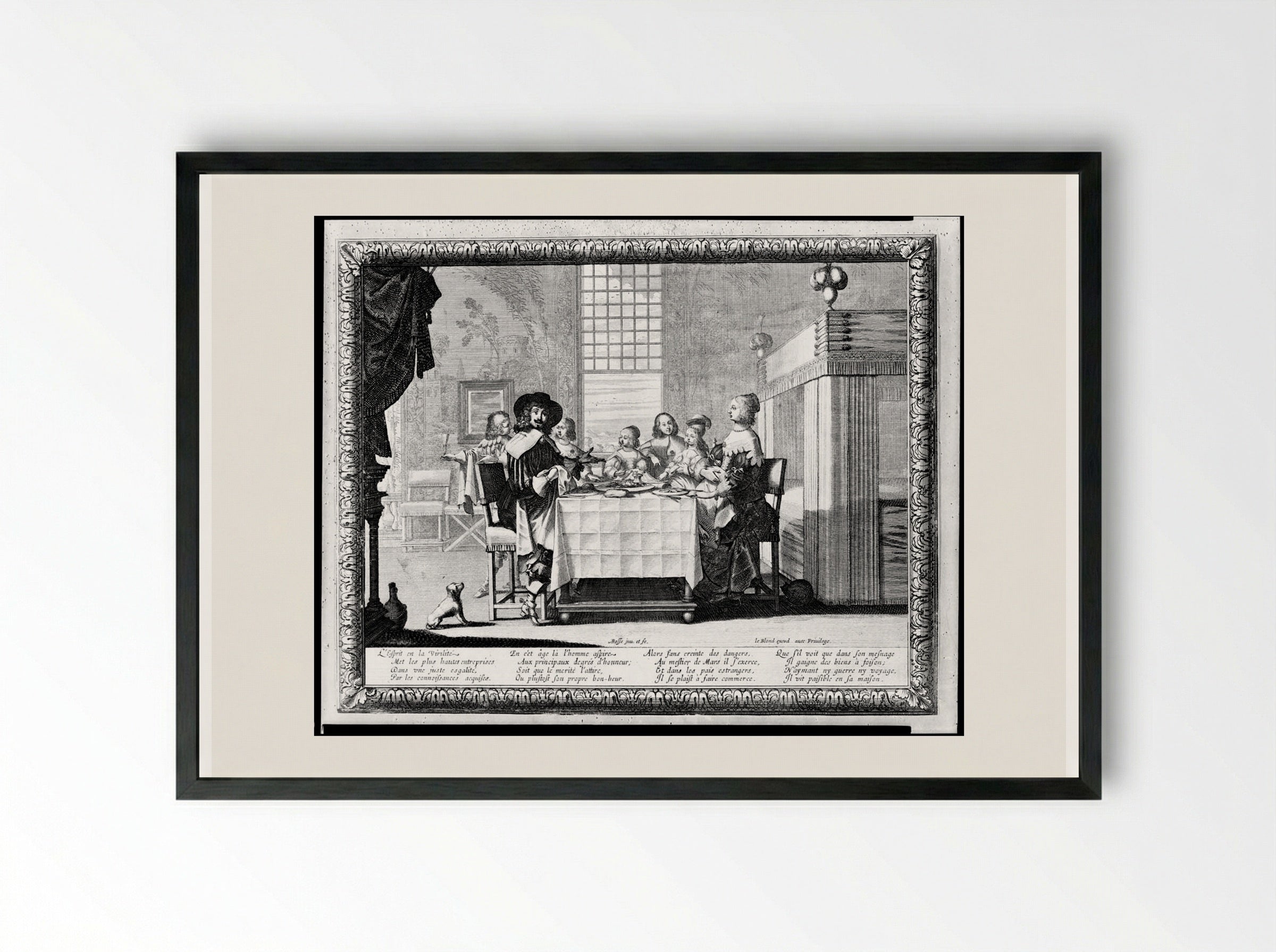 The Prime of Life - Abraham Bosse - Framed Print Black