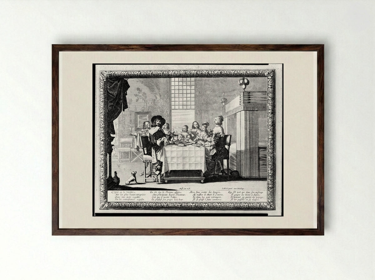 The Prime of Life - Abraham Bosse - Framed Print Dark Wood