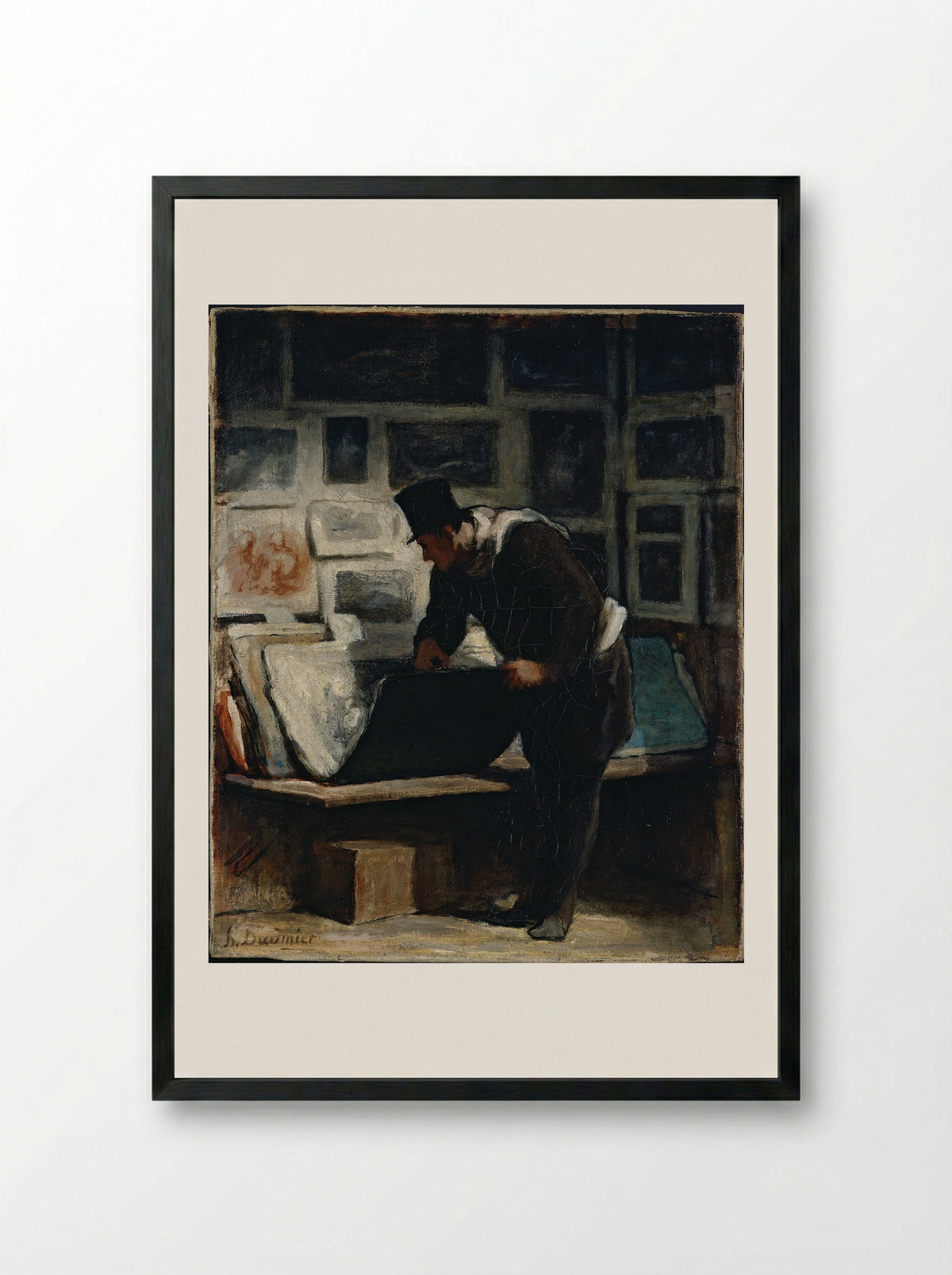 The Print Amateur - Honoré-Victorin Daumier - Framed Print Black