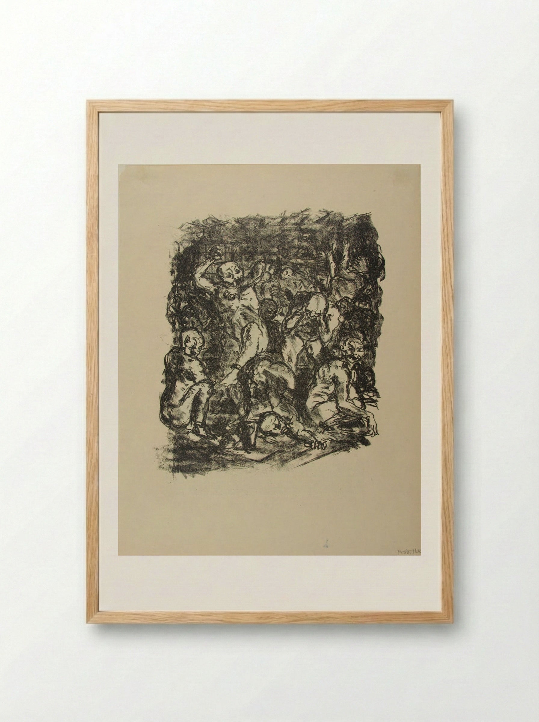 The Prisoners Bathing - Max Beckmann - Framed Print Wood