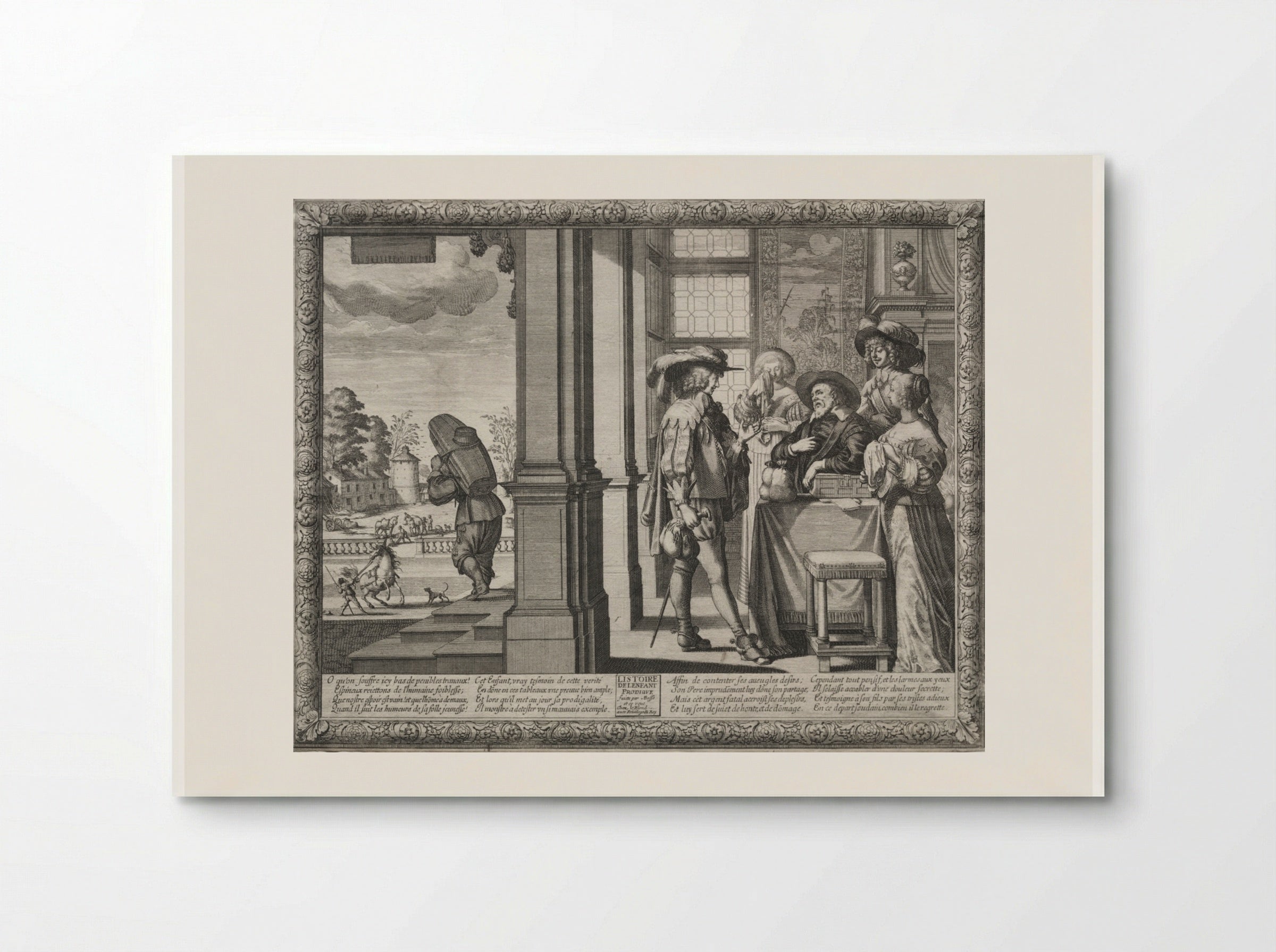 The Prodigal Bidding His Parents Farewell - Abraham Bosse - Poster